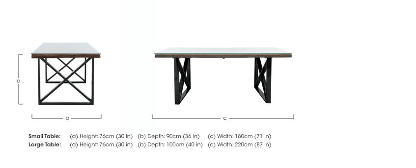 Noir Dining Table with X-Leg Base in  on Furniture Village