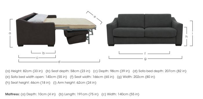 Optimus Space Saving Fabric Sofa Bed with Memory Foam Mattress in  on Furniture Village