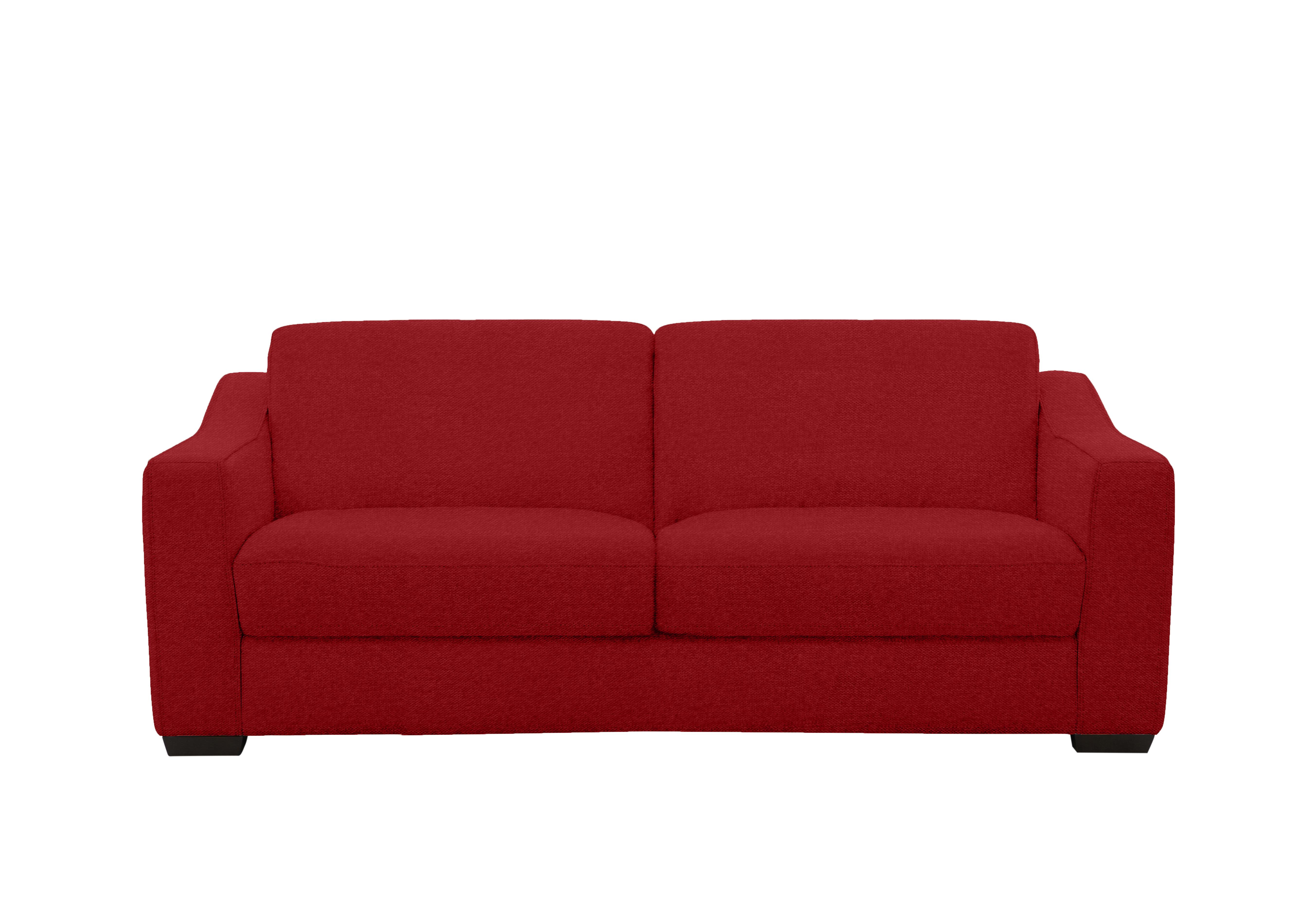 Optimus Space Saving Fabric Sofa Bed with Memory Foam Mattress in Fab-Blt-R29 Red on Furniture Village