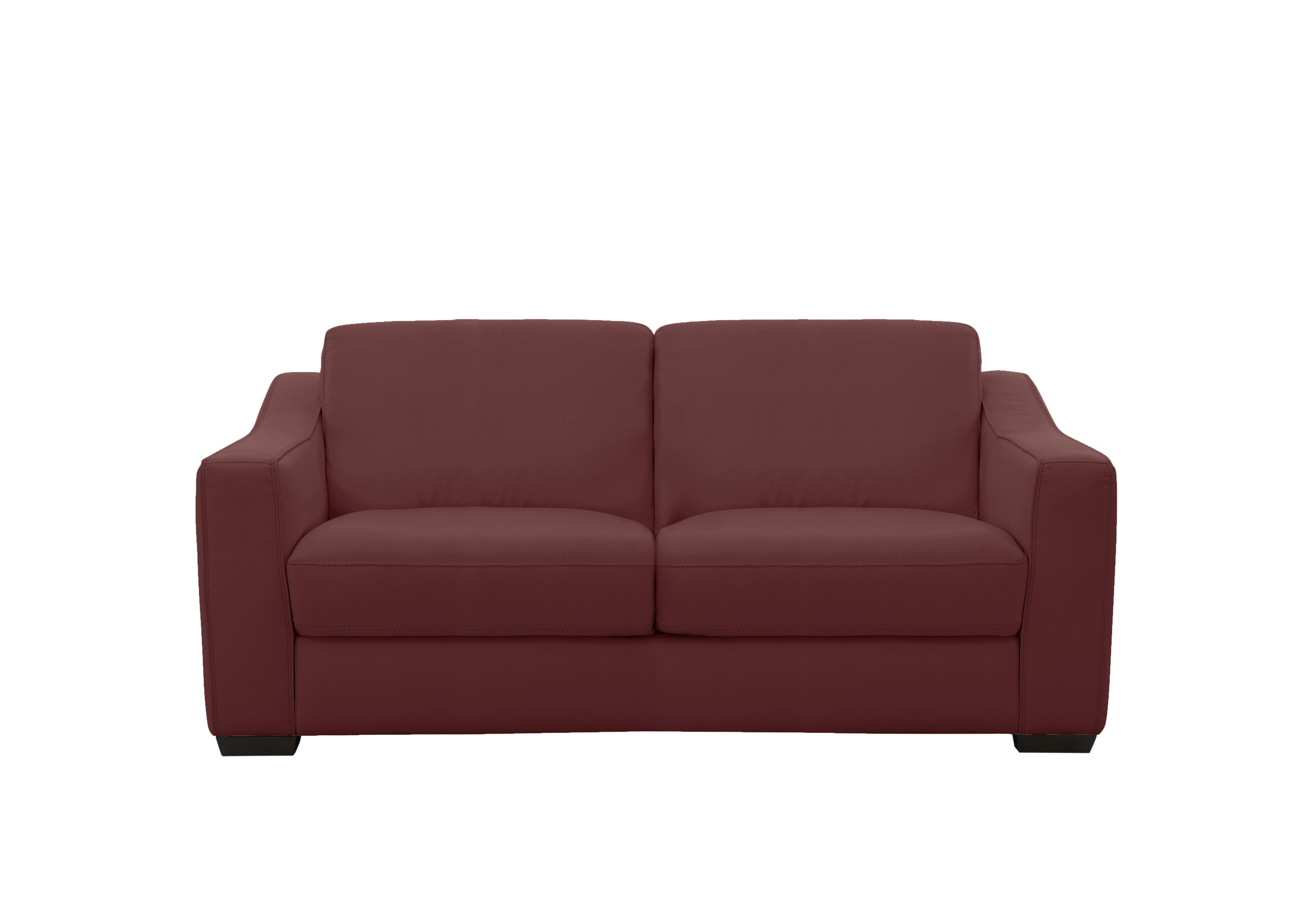 Optimus 2 Seater Leather Sofa in Bv-035c Deep Red on Furniture Village