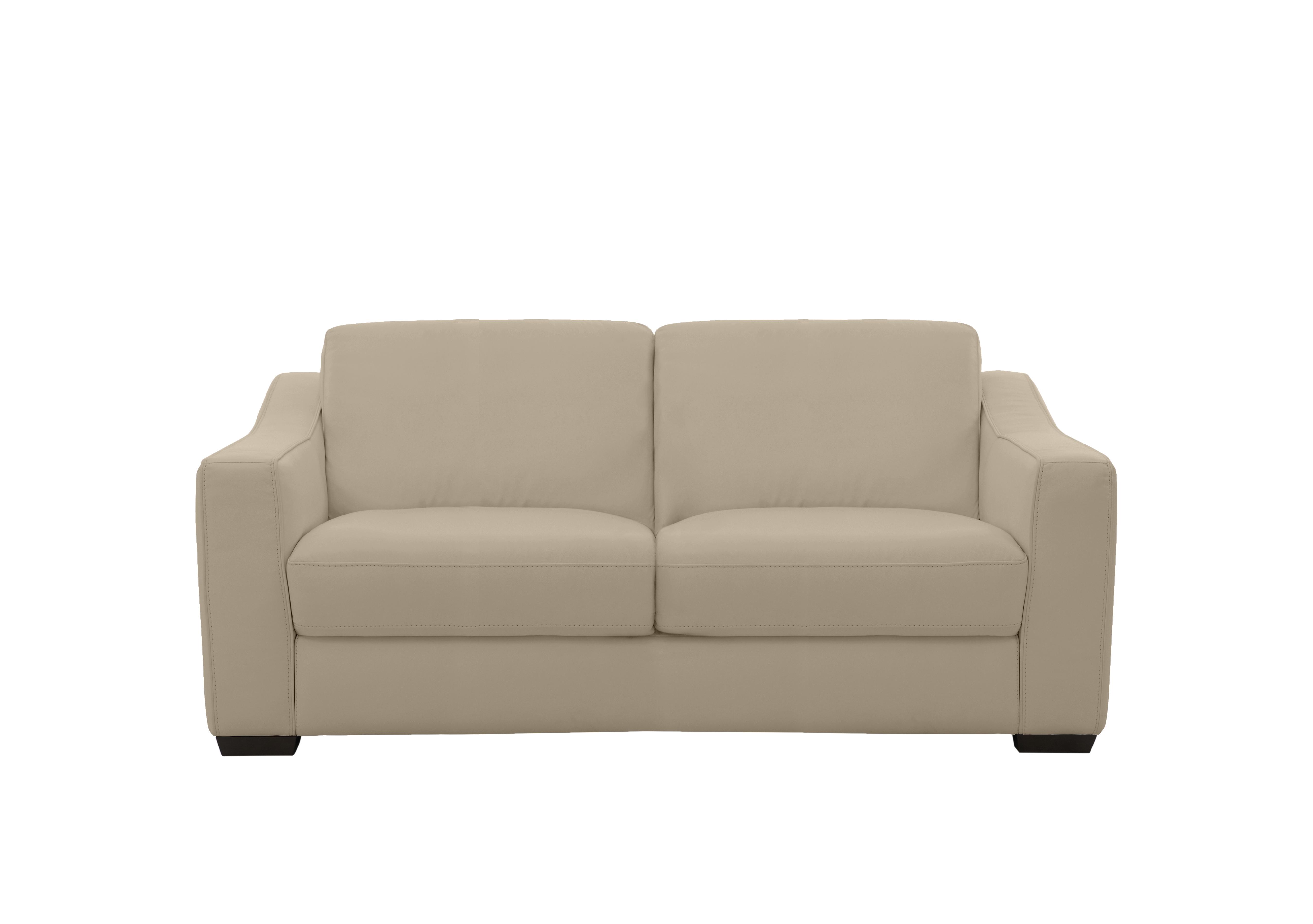 Optimus 2 Seater Leather Sofa in Bv-041e Feather Grey on Furniture Village