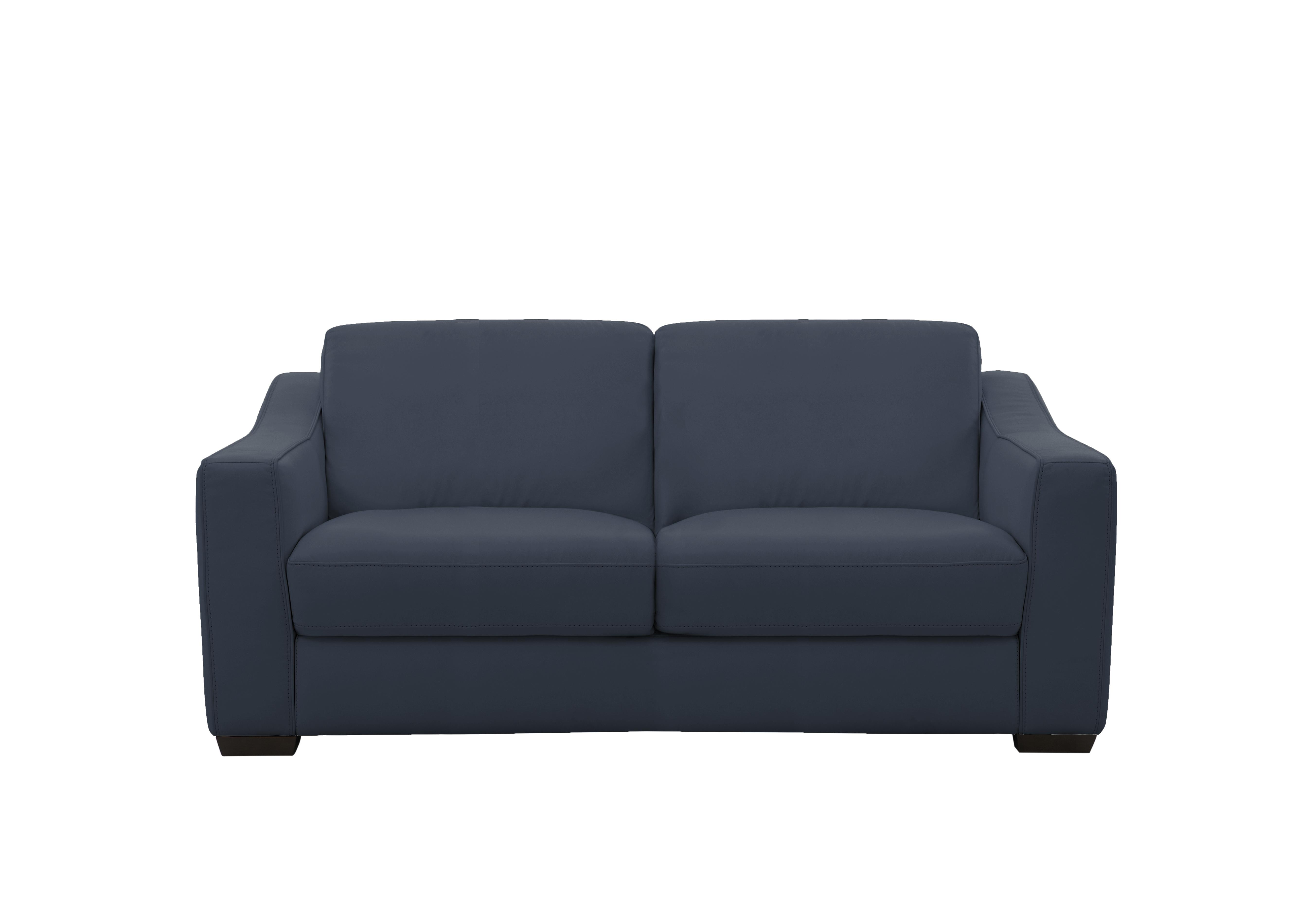 Optimus 2 Seater Leather Sofa in Bv-313e Ocean Blue on Furniture Village