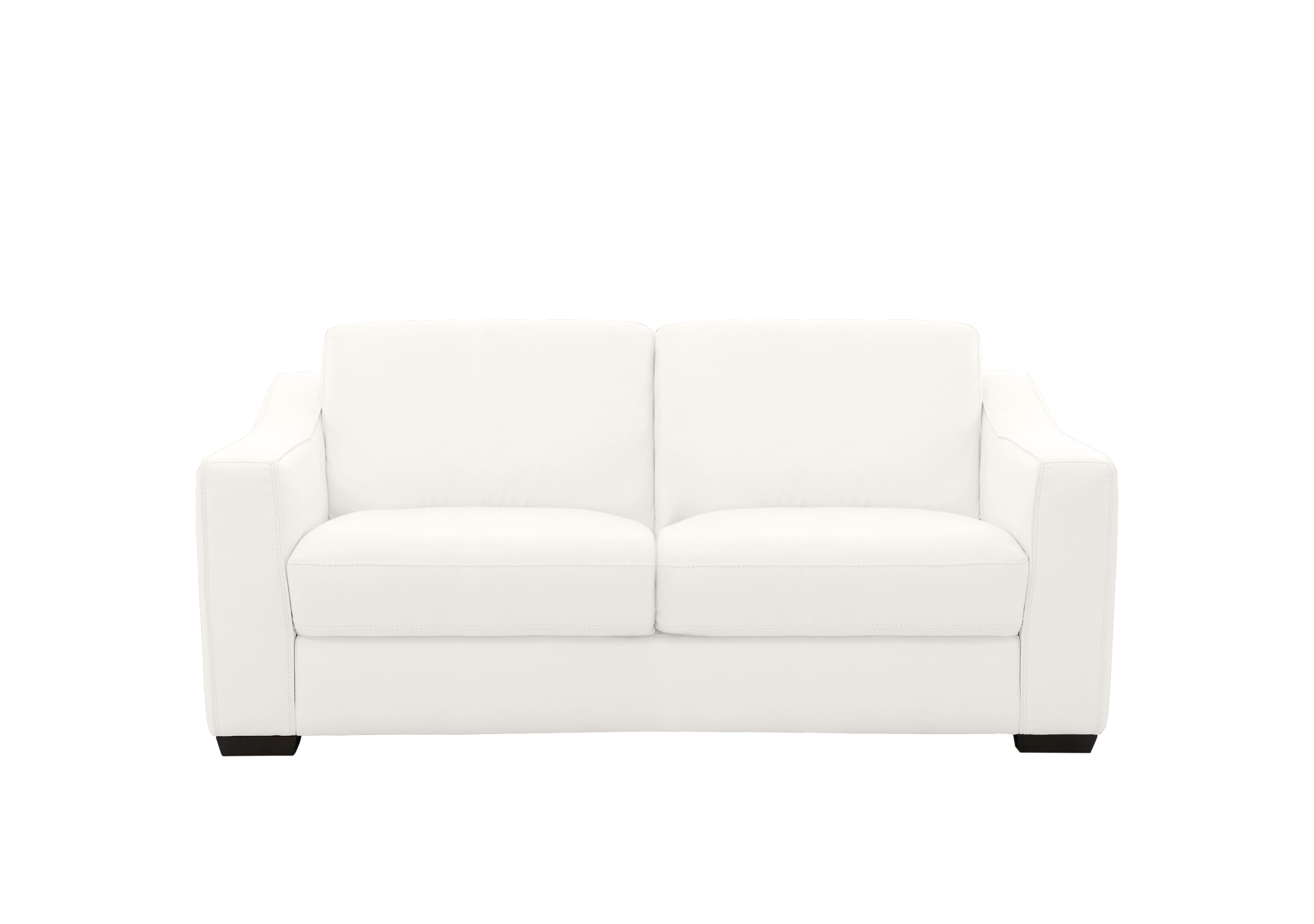 Optimus 2 Seater Leather Sofa in Bv-744d Star White on Furniture Village