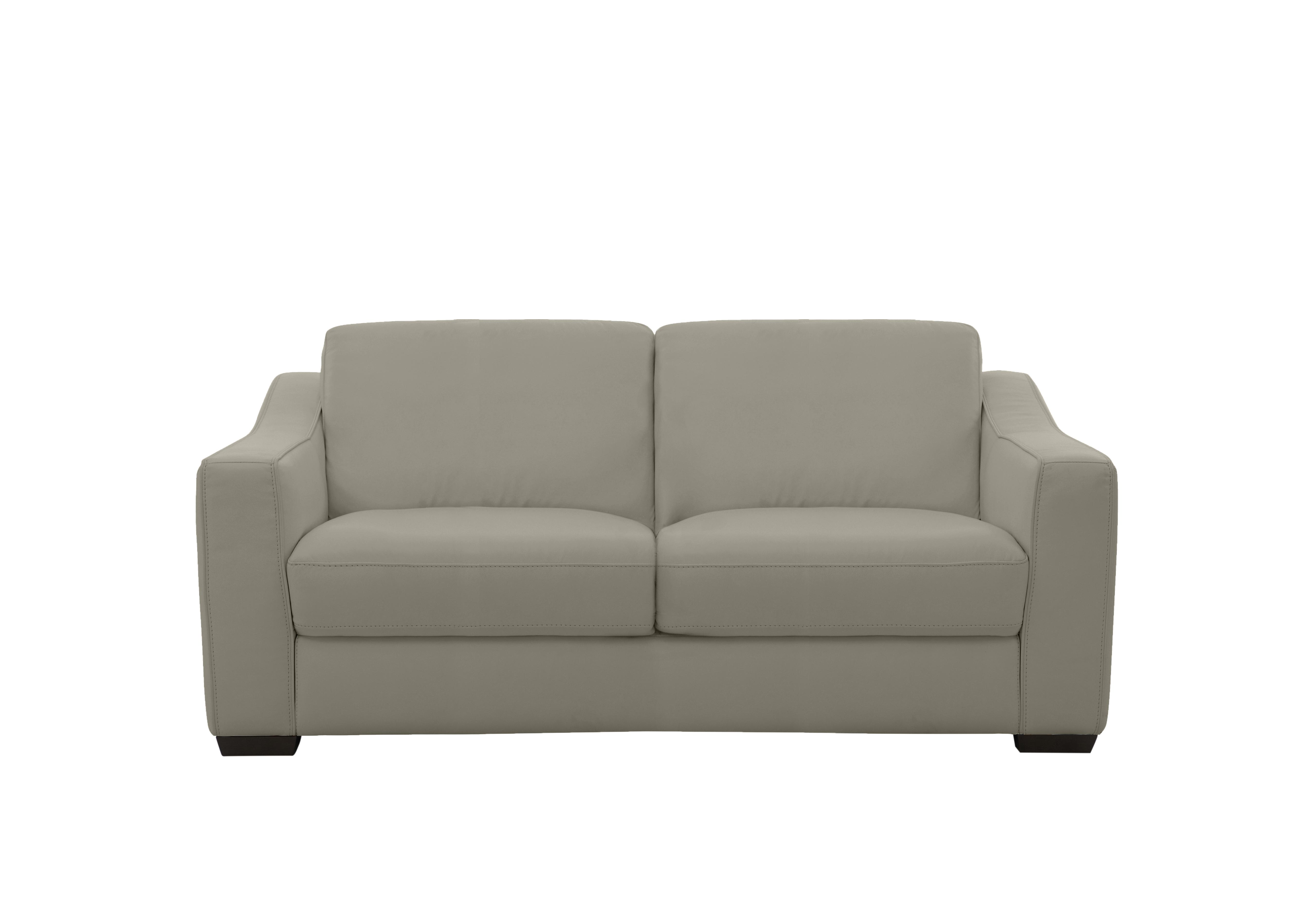 Optimus 2 Seater Leather Sofa in Bv-946b Silver Grey on Furniture Village