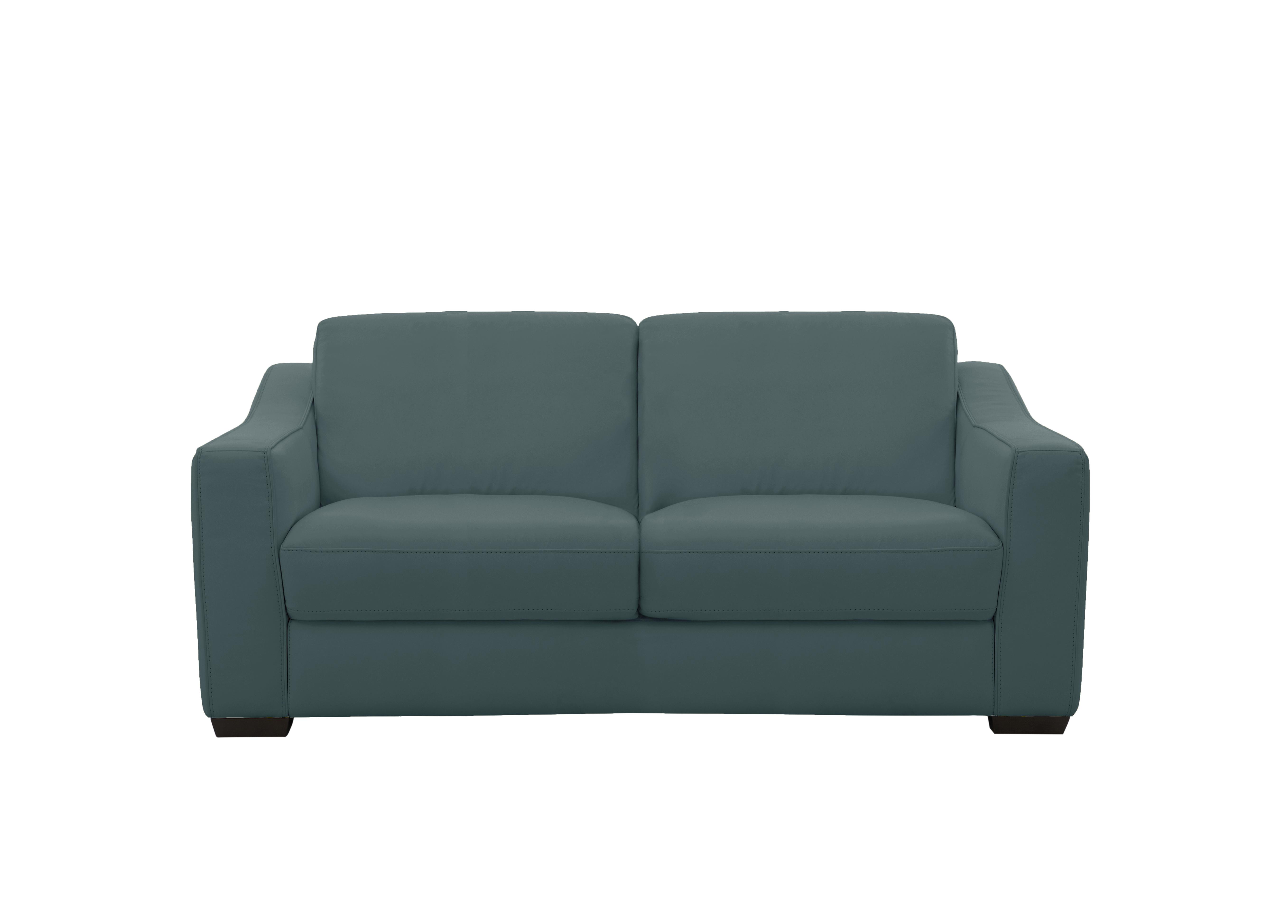 Optimus 2 Seater Leather Sofa in Nc-301e Lake Green on Furniture Village