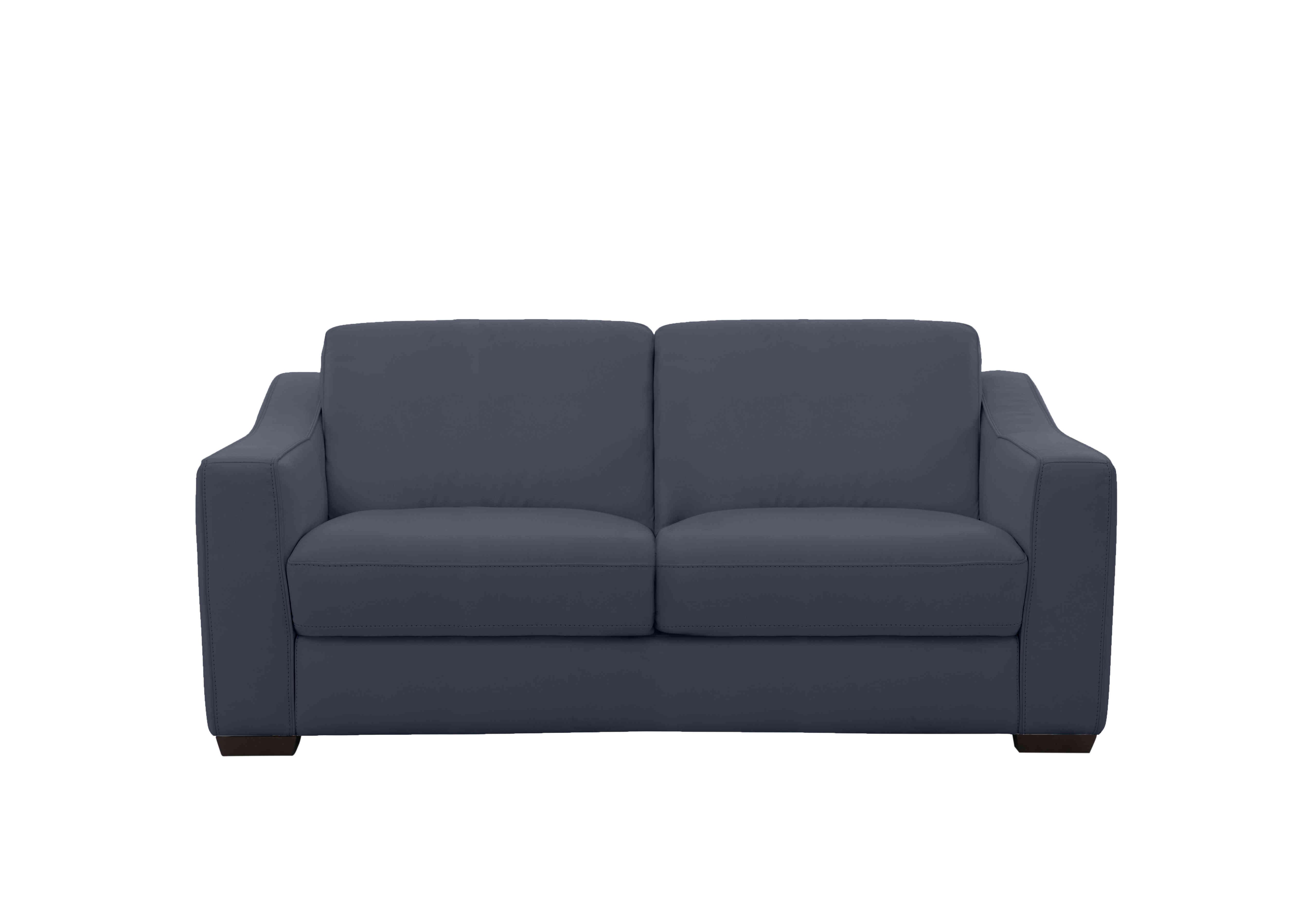 Optimus 2 Seater Leather Sofa in Nc-313e Ocean Blue on Furniture Village