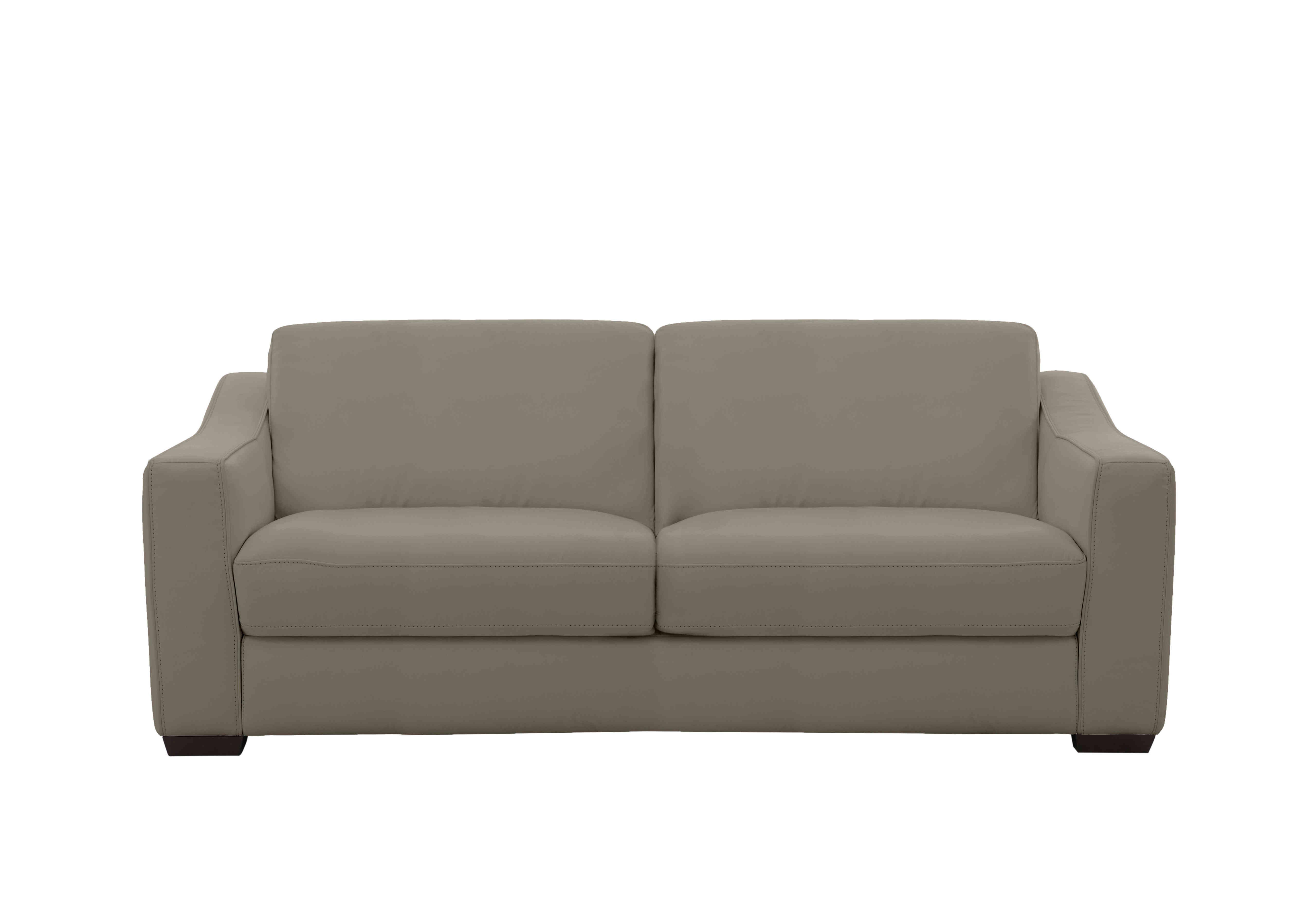 Optimus 3 Seater Leather Sofa in Bv-722a Taupe on Furniture Village