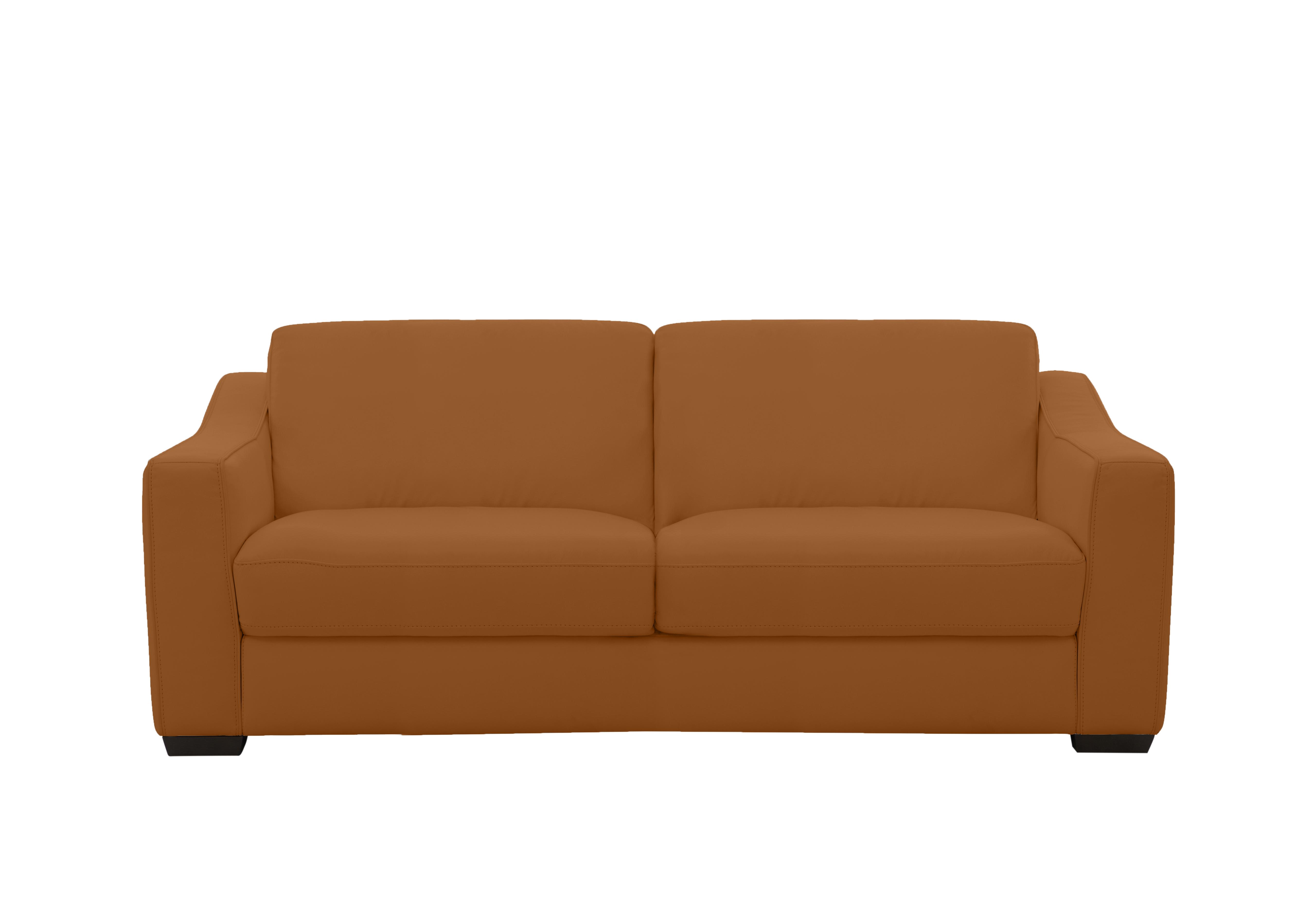 Optimus 3 Seater Leather Sofa in Nc-334e Pecan Brown on Furniture Village