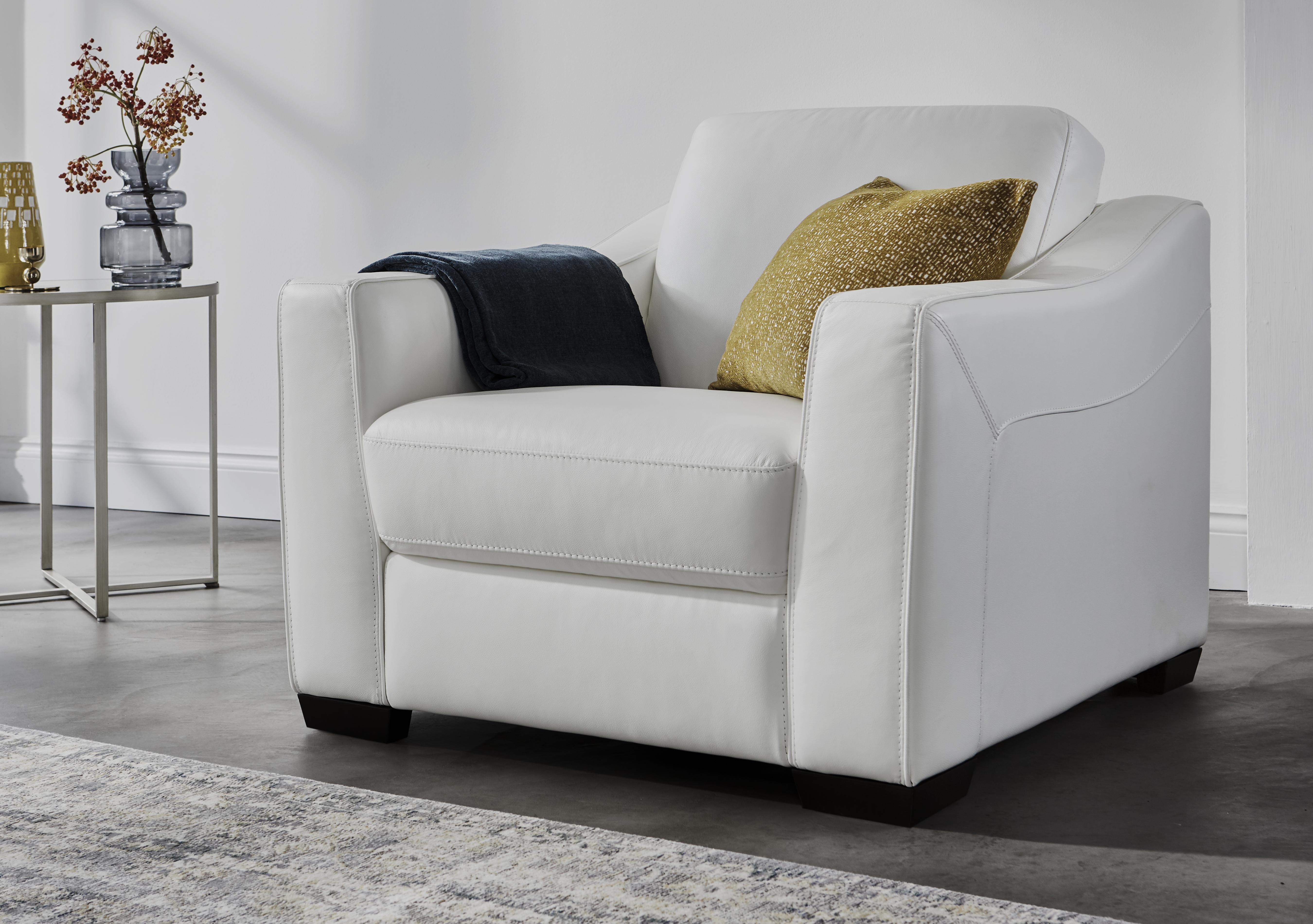 Optimus Leather Armchair in  on Furniture Village