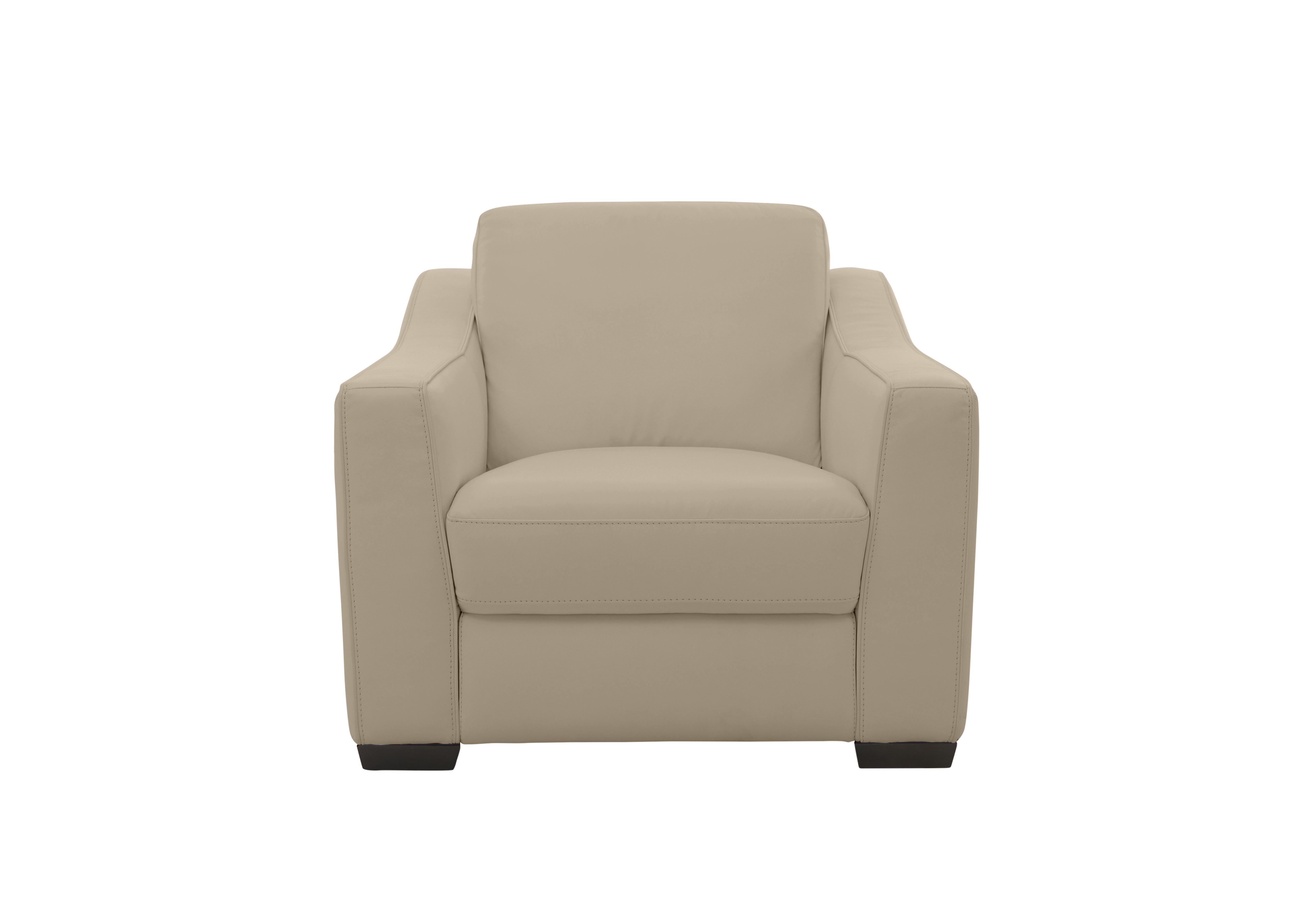 Optimus Leather Armchair in Bv-041e Feather Grey on Furniture Village