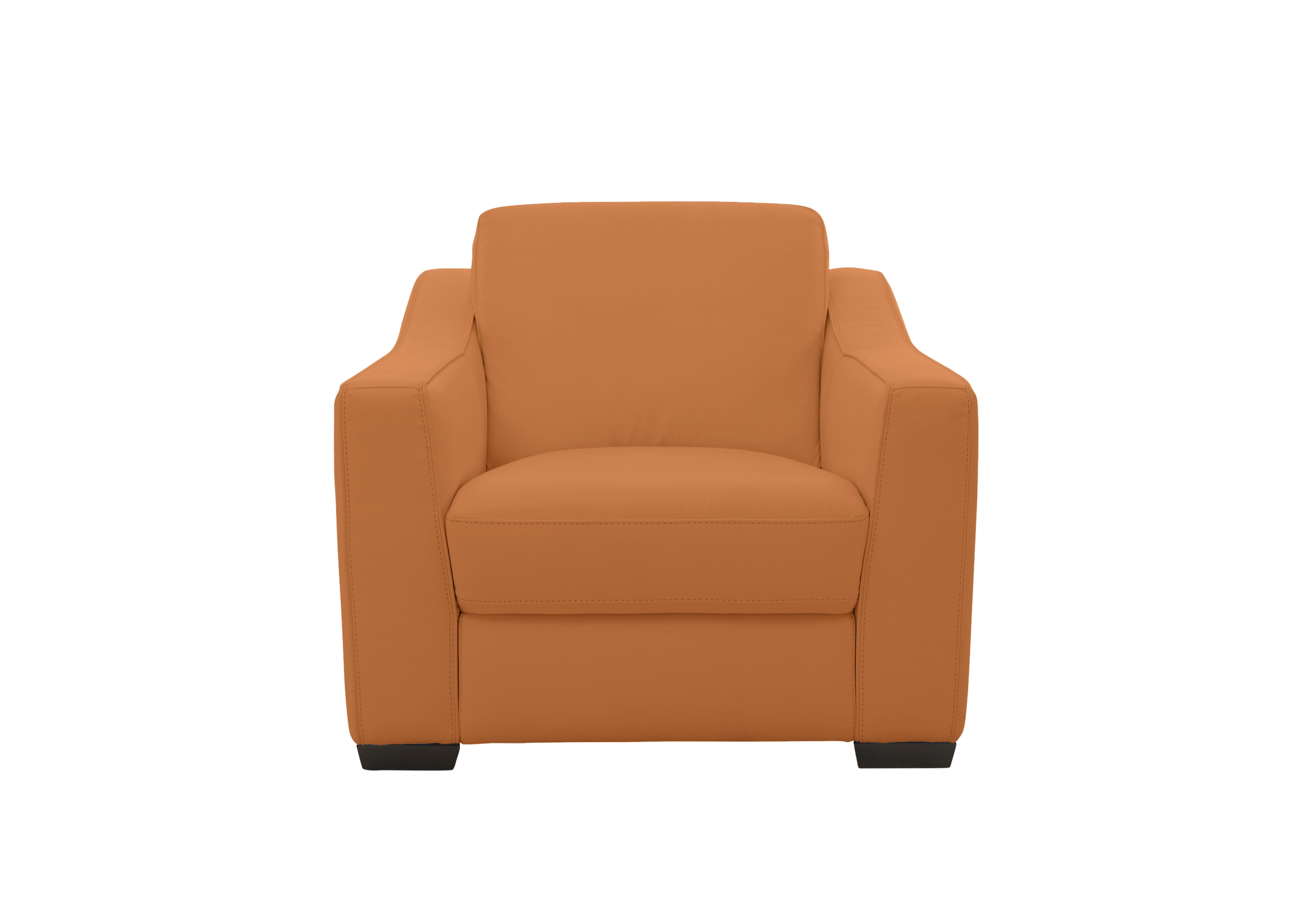 Optimus Leather Armchair in Bv-335e Honey Yellow on Furniture Village