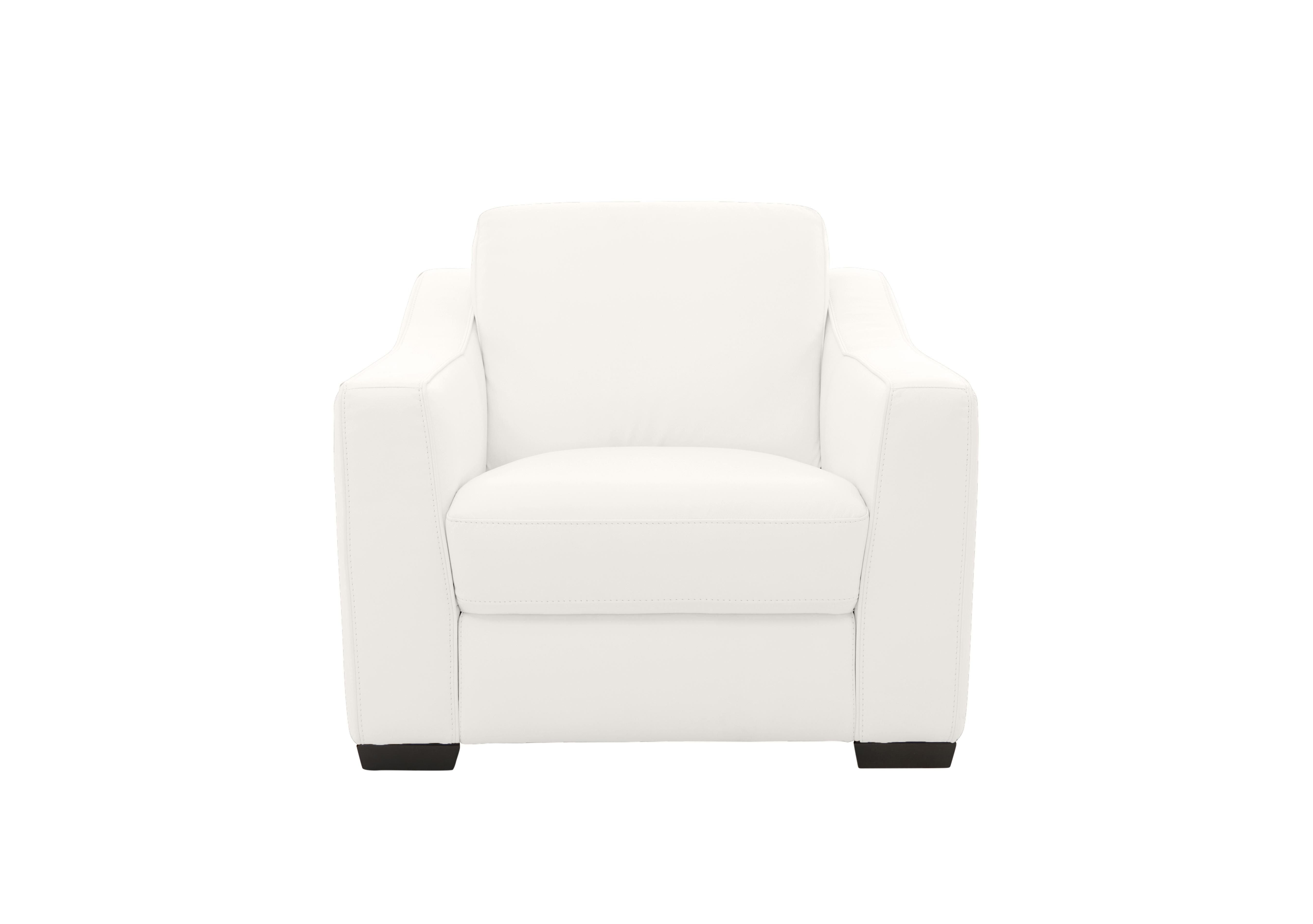 Optimus Leather Armchair in Bv-744d Star White on Furniture Village