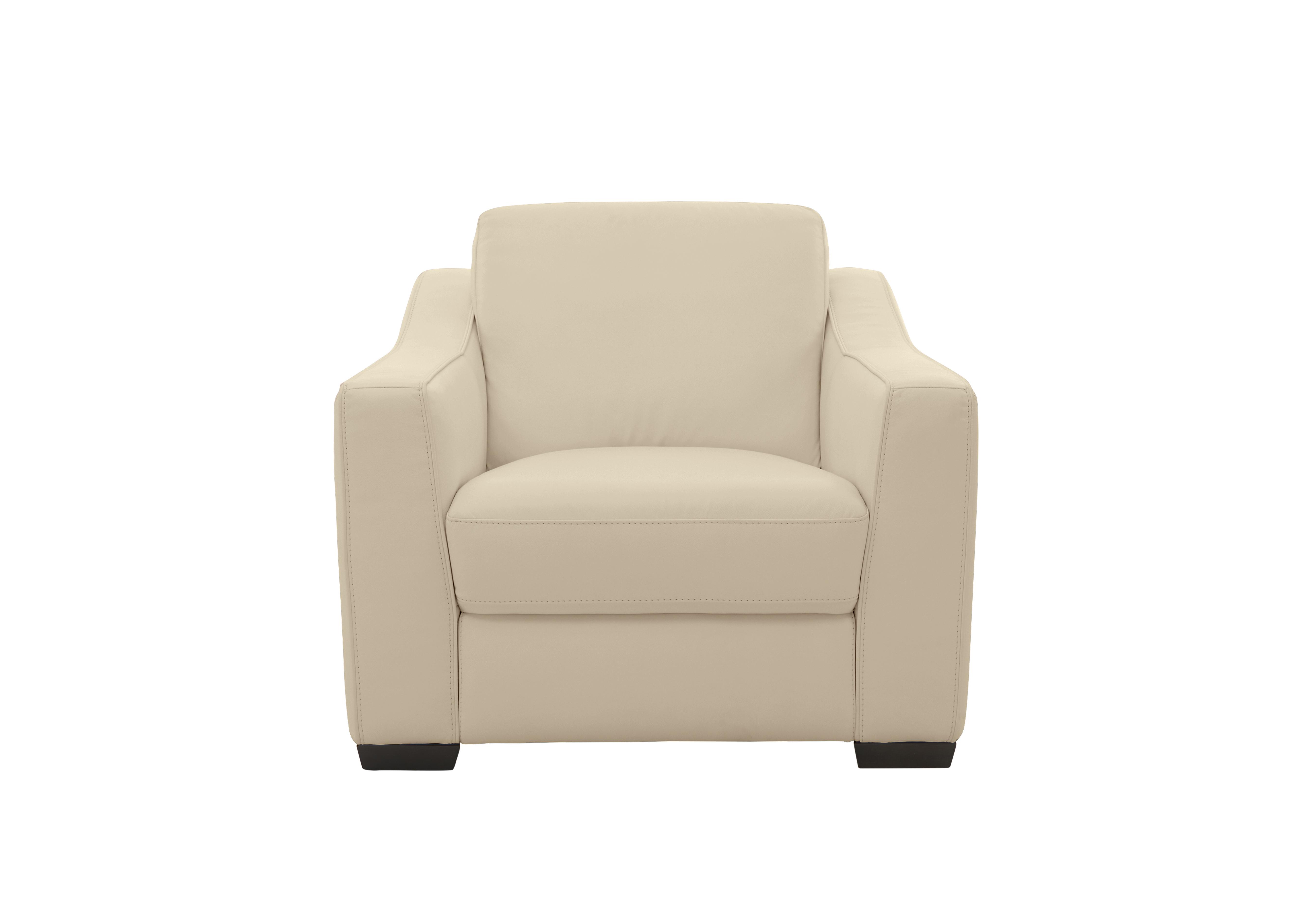 Optimus Leather Armchair in Bv-862c Bisque on Furniture Village