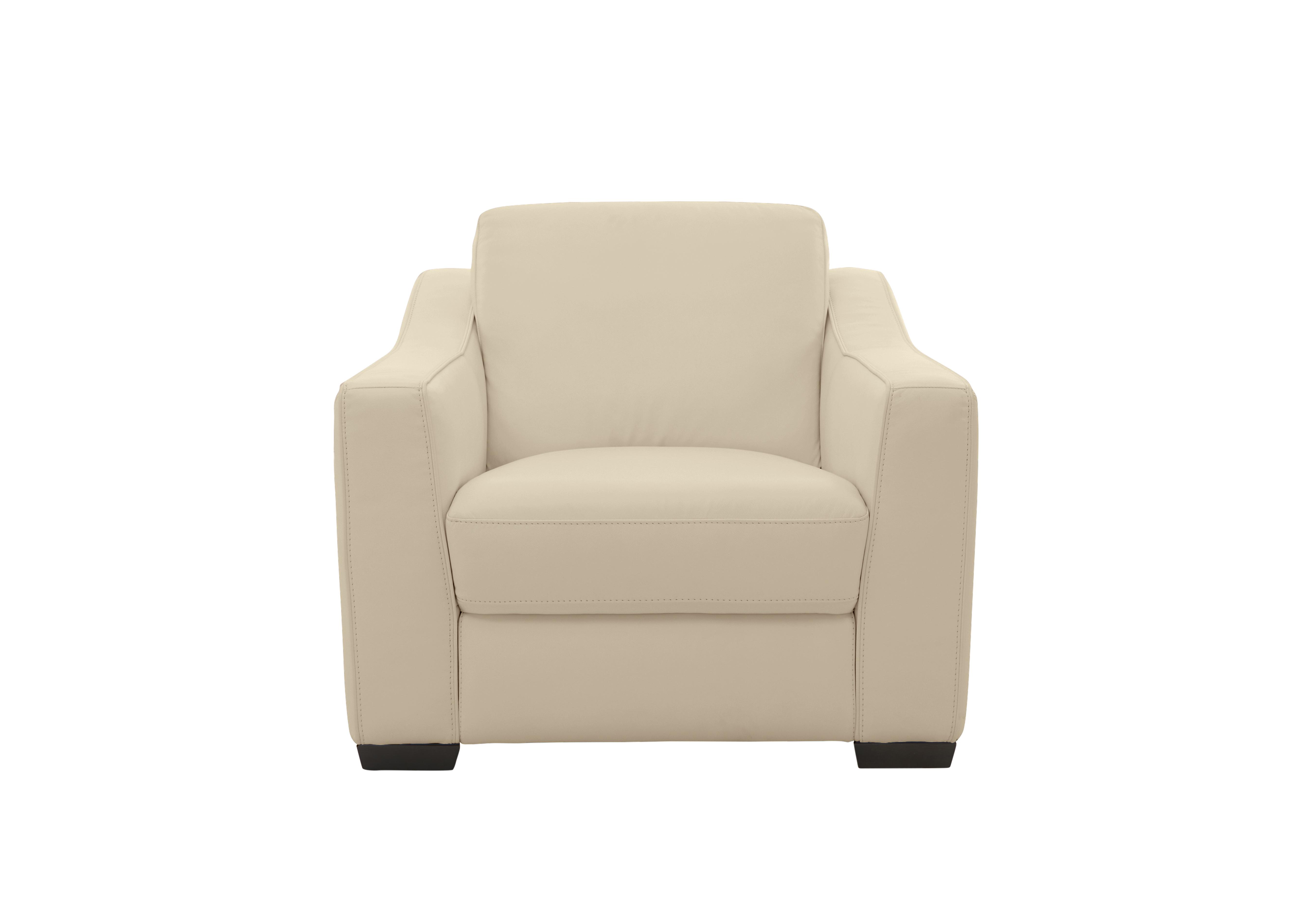 Optimus Leather Armchair in Nc-862c Bisque on Furniture Village
