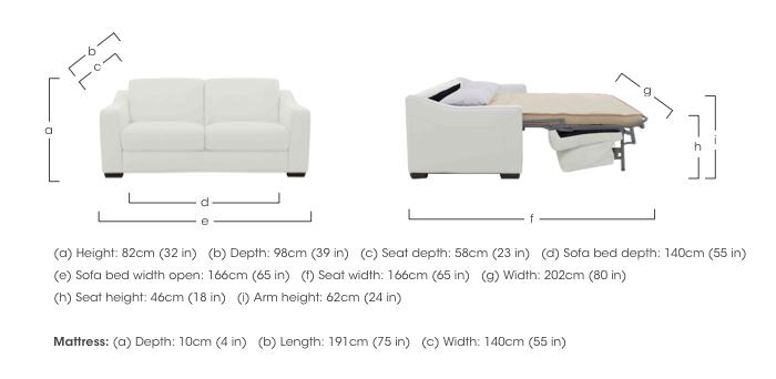 Optimus Space Saving Leather Sofa Bed with Memory Foam Mattress in  on Furniture Village