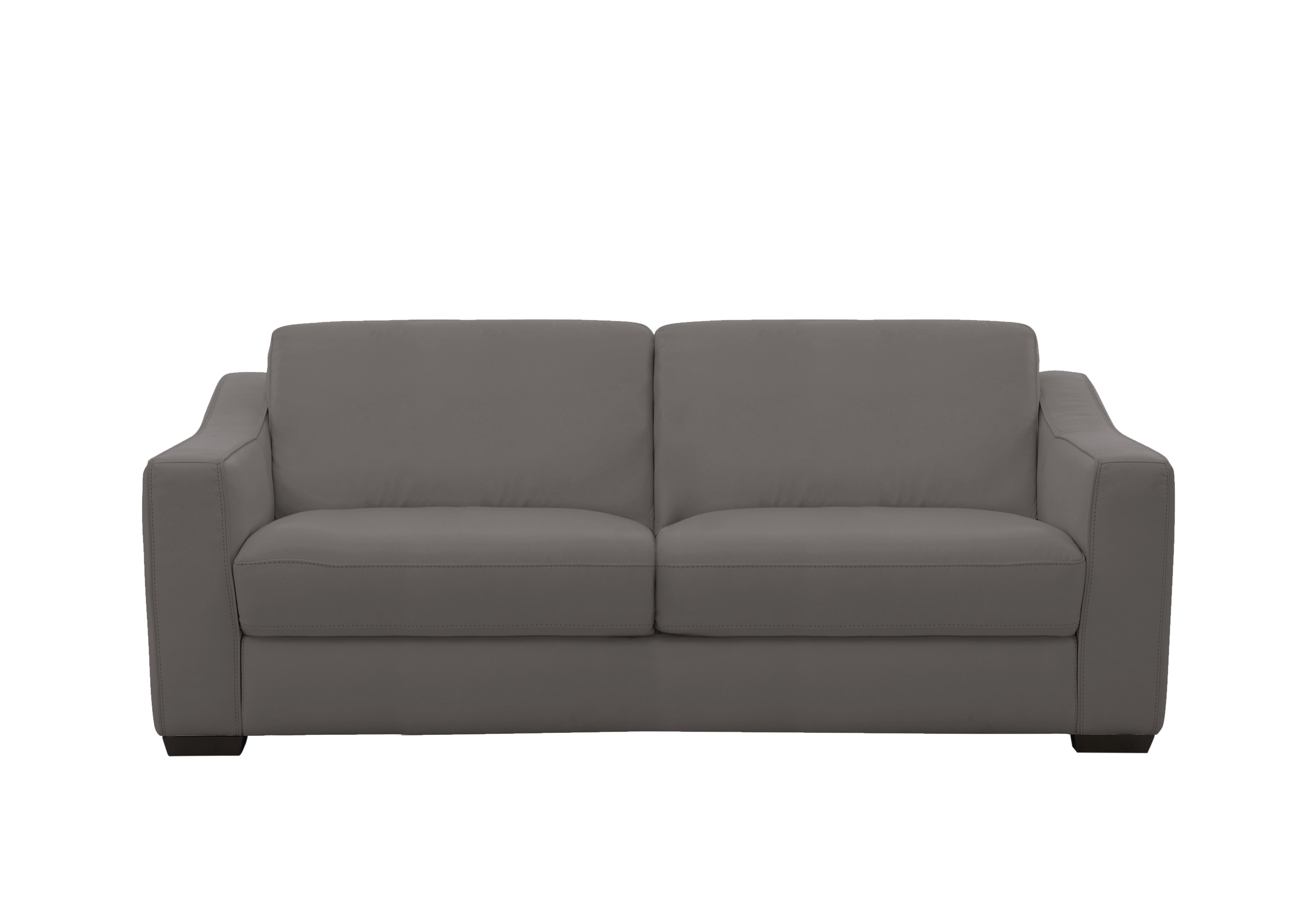 Optimus Space Saving Leather Sofa Bed with Memory Foam Mattress in Bv-042e Elephant on Furniture Village