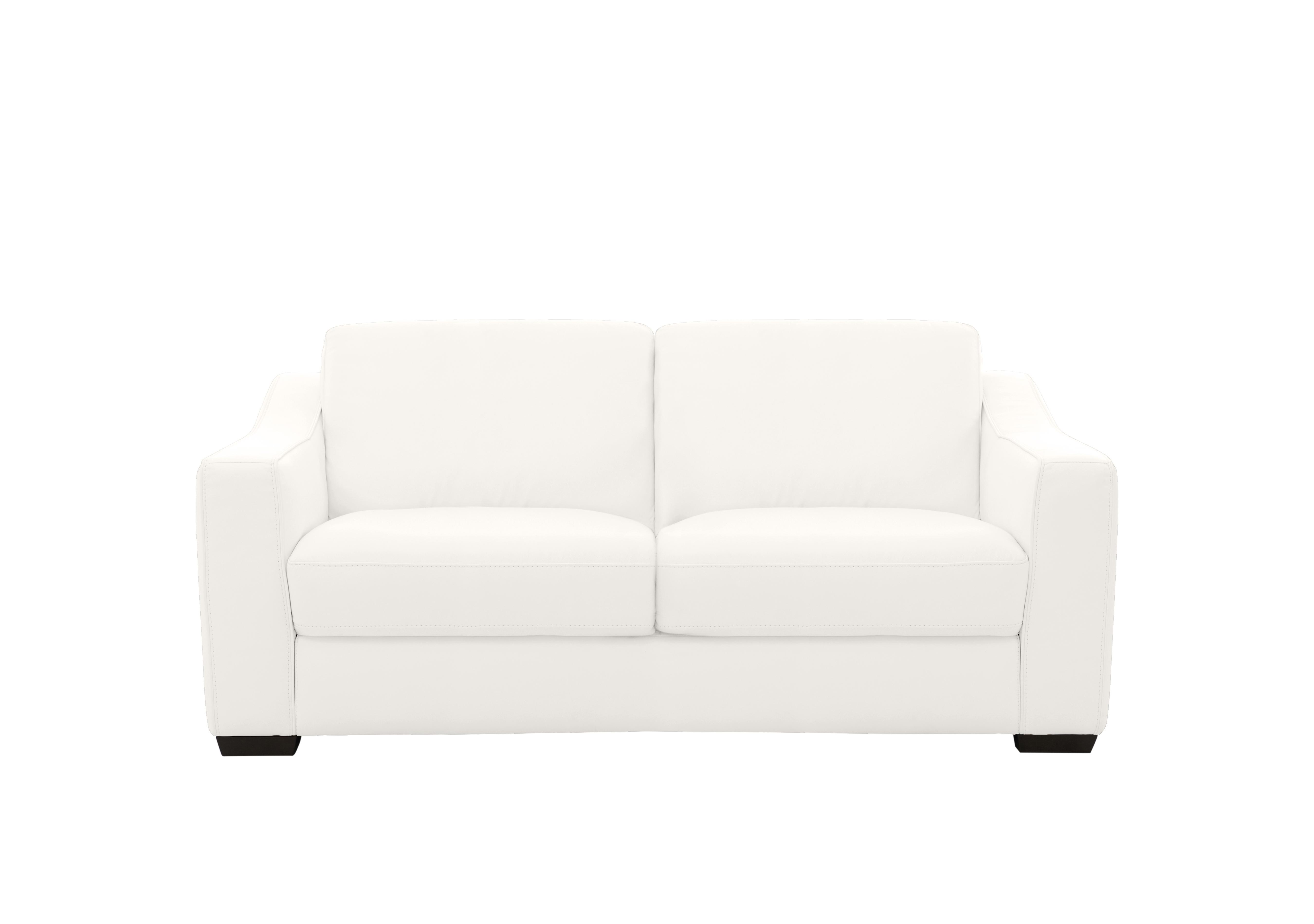 Optimus Space Saving Leather Sofa Bed with Memory Foam Mattress in Bv-744d Star White on Furniture Village