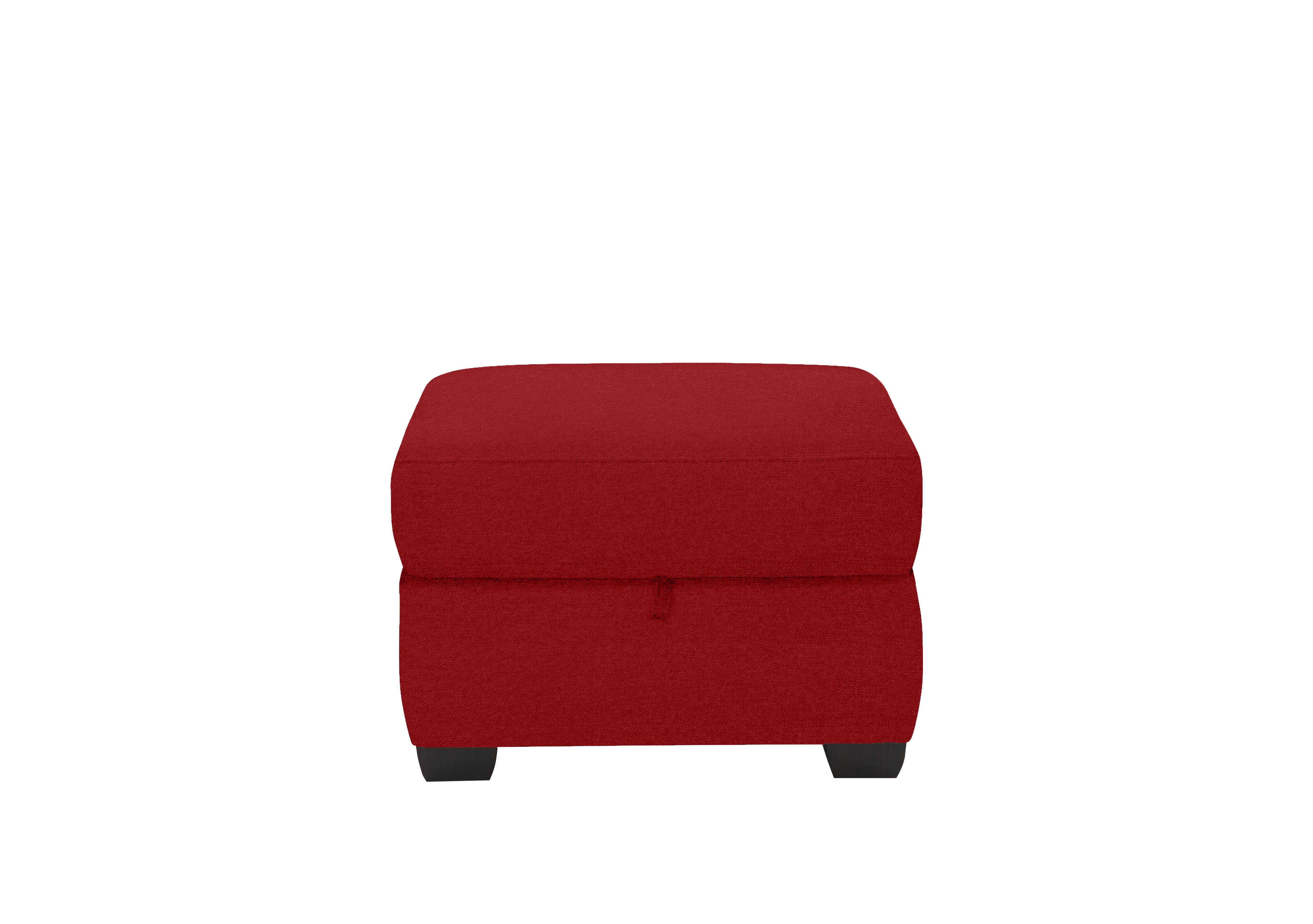 Optimus Fabric Storage Footstool in Fab-Blt-R29 Red on Furniture Village
