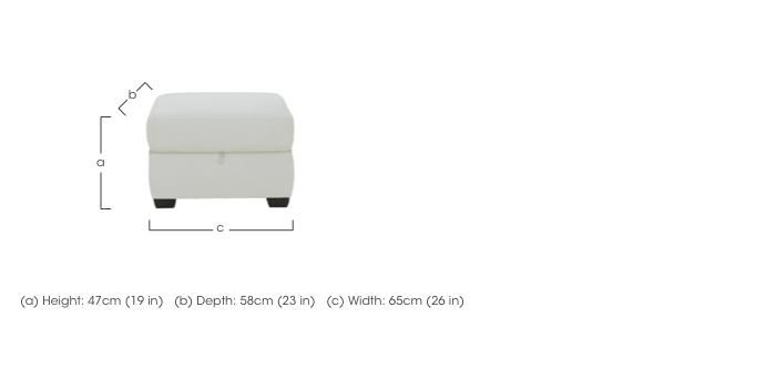 Optimus Leather Storage Footstool in  on Furniture Village