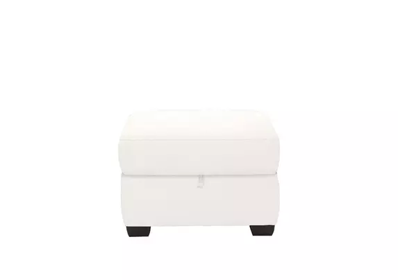 White leather footstool discount