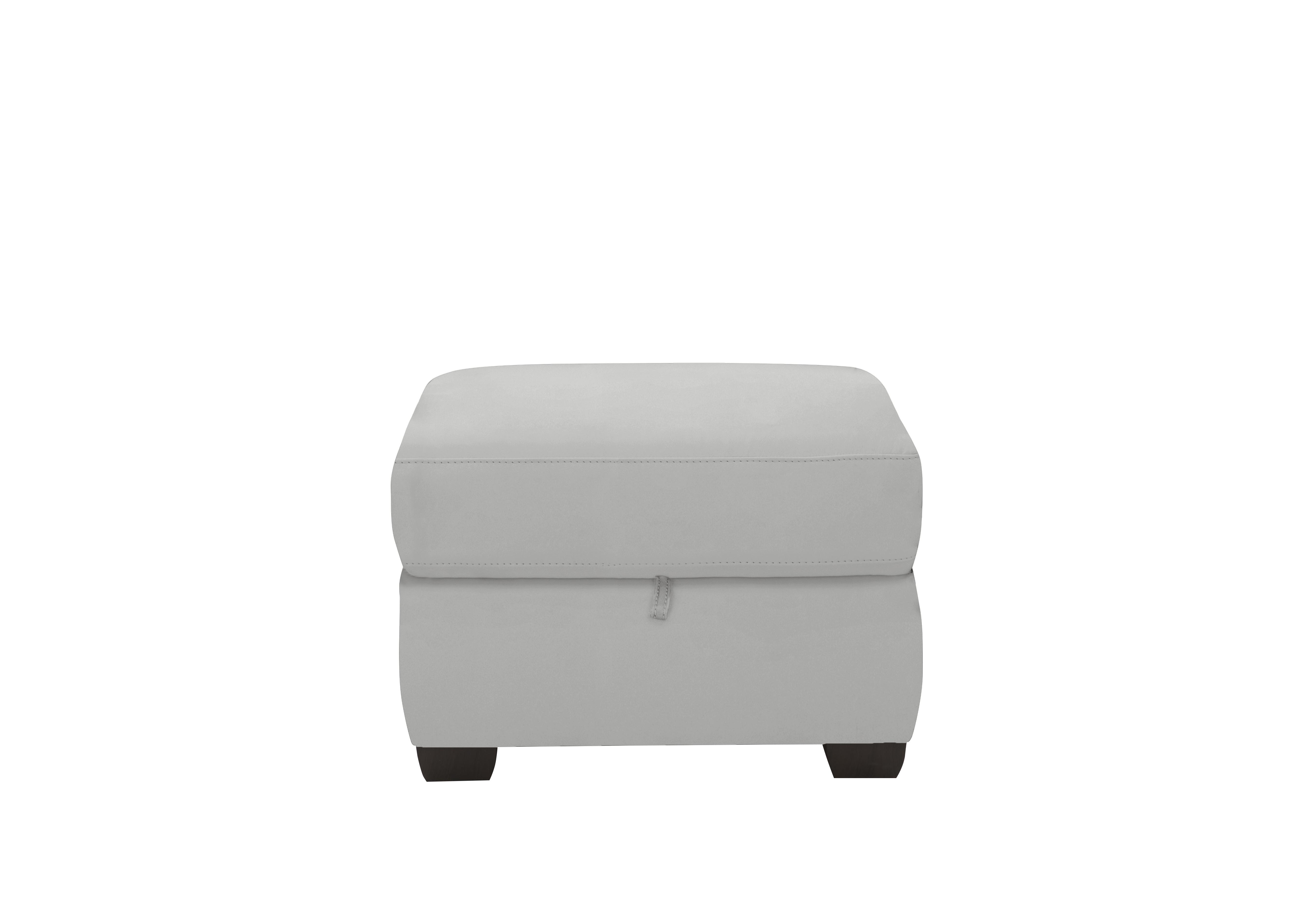 Optimus Leather Storage Footstool in Nc-251e Grey on Furniture Village