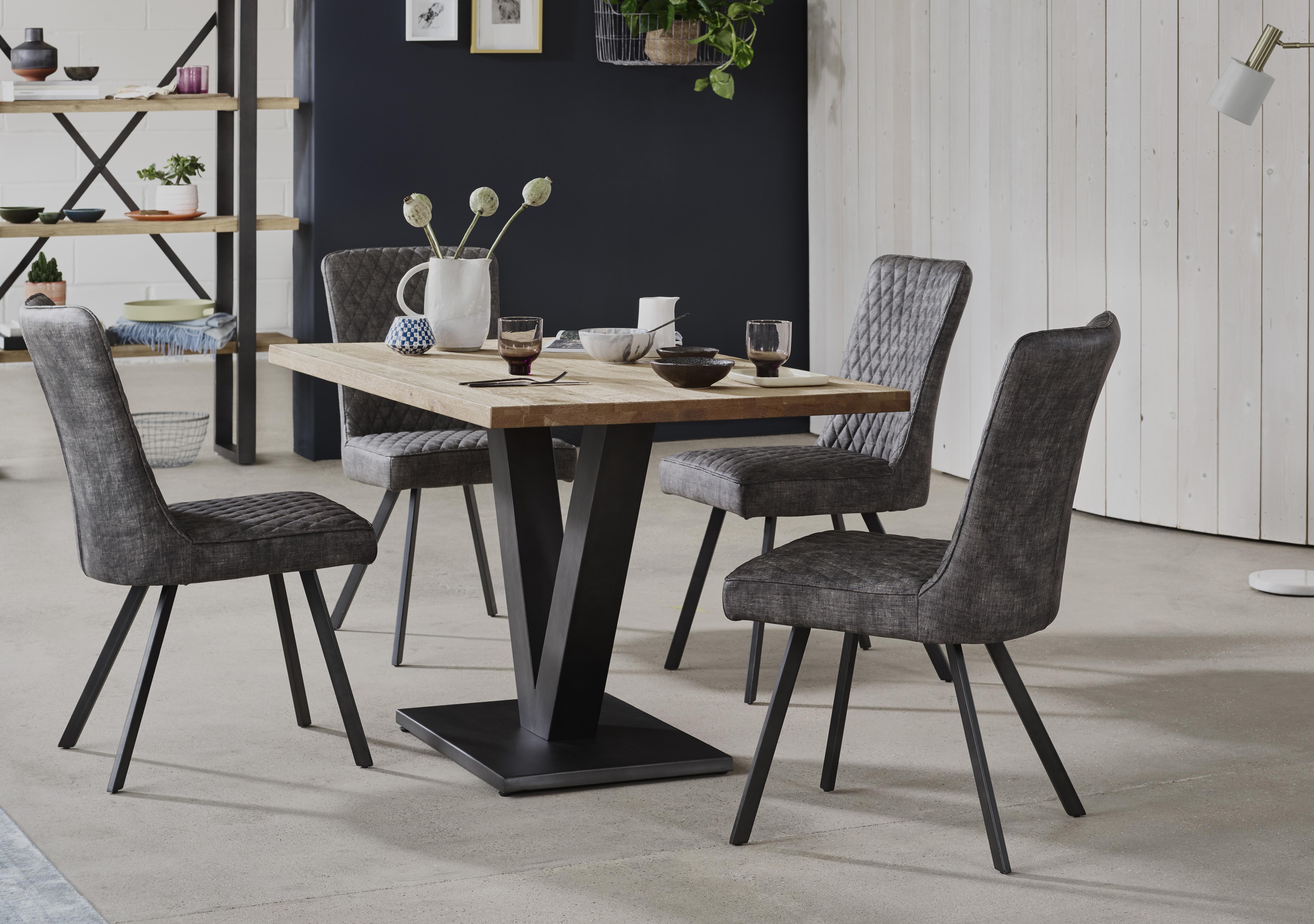 Compact Earth Dining Table and 4 Dining Chairs in  on Furniture Village