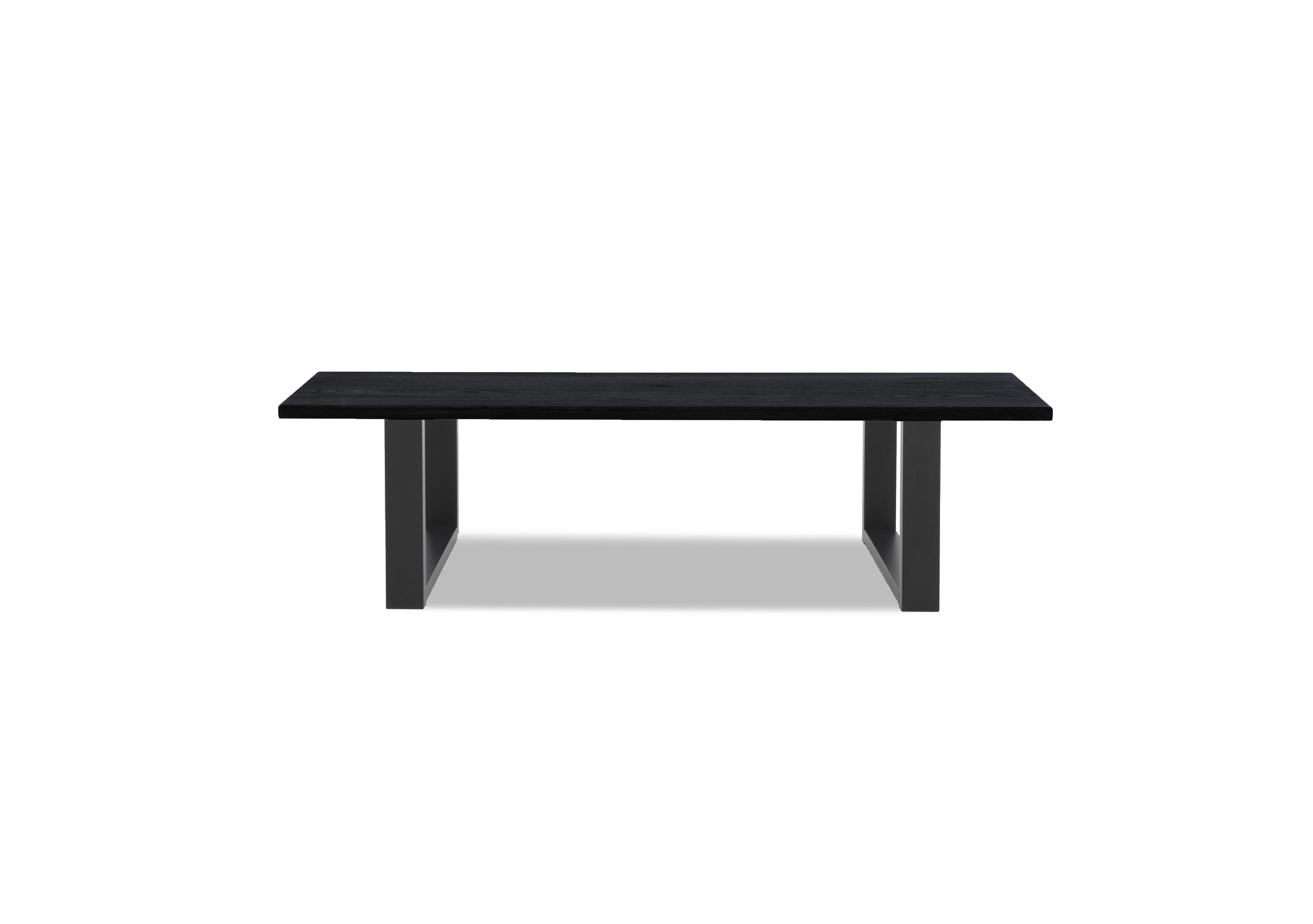 Terra Compact Dining Bench with U Shaped Legs in 7 Black on Furniture Village