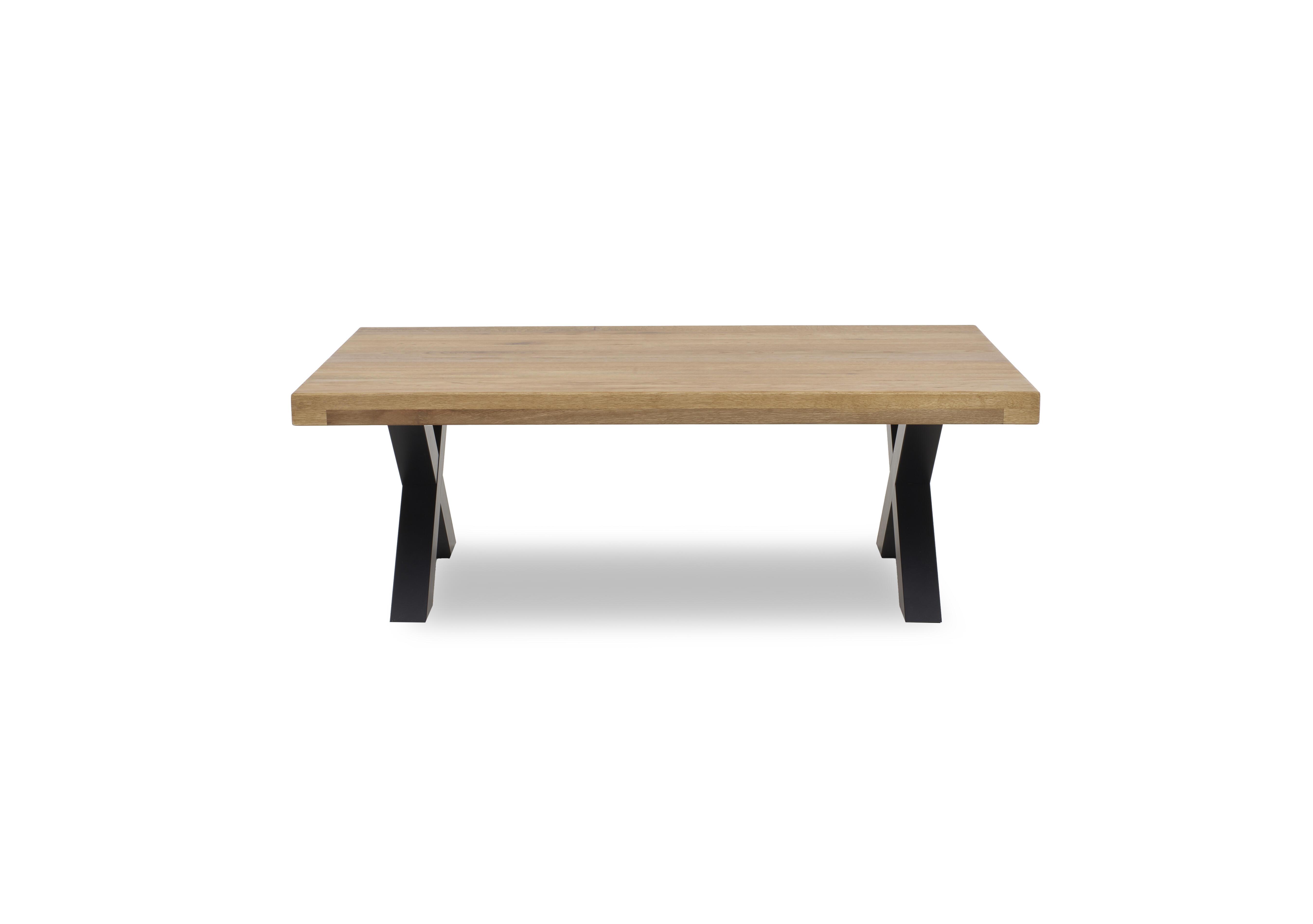 Terra Straight Edge Coffee Table with X Shaped Legs in 1 Oil on Furniture Village