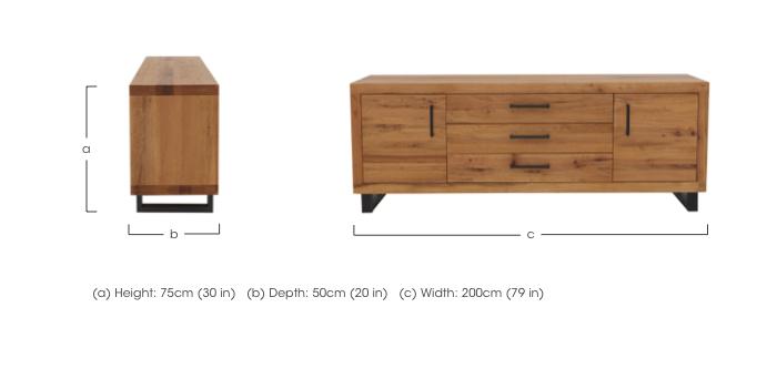 Terra Large 2 Door 3 Door Sideboard in  on Furniture Village