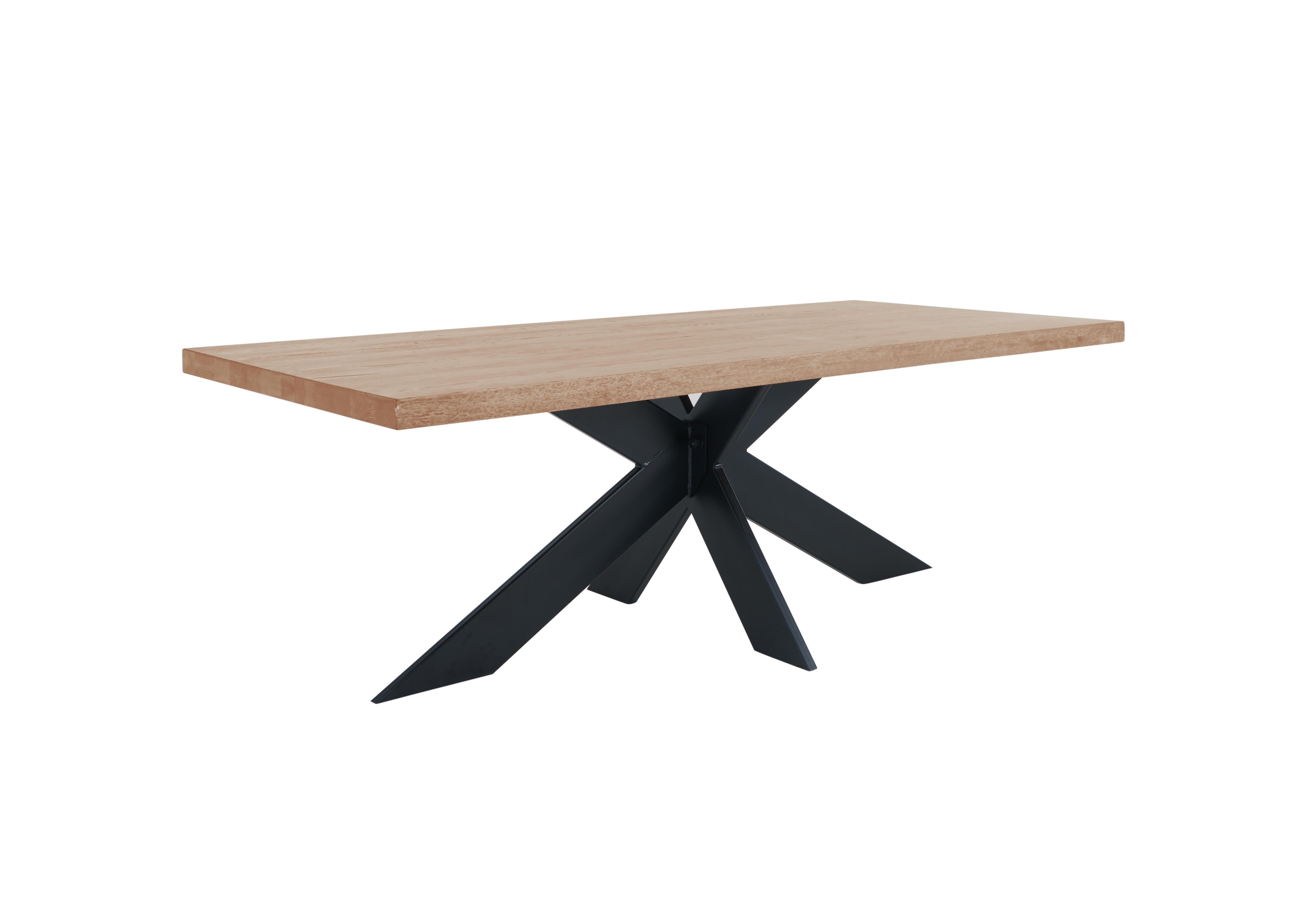 Terra Straight Edge Dining Table with Star Base in 33 Storm Wood on Furniture Village