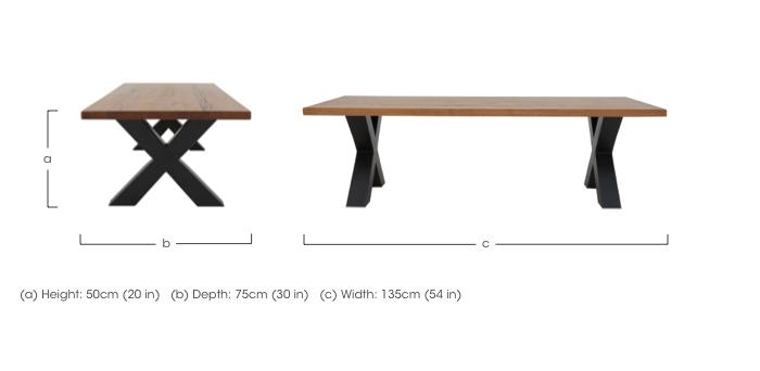 Terra Coffee Table with Frida X Leg in  on Furniture Village