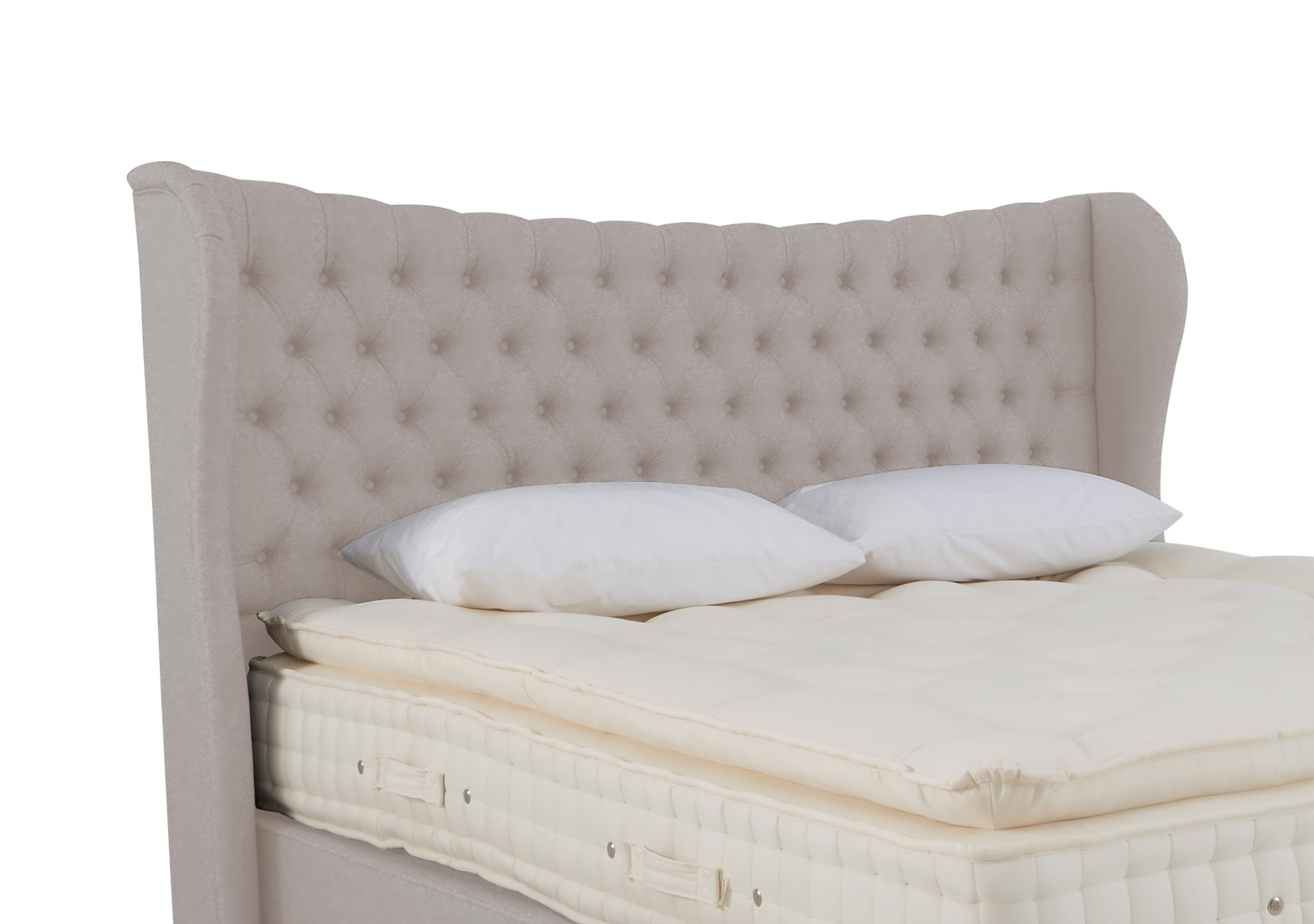 Bespoke Hurley Floor Standing Headboard in Maestro 9022 Hessian on Furniture Village