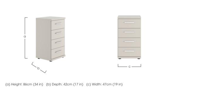 Kempton 4 Drawer Narrow Chest in  on Furniture Village