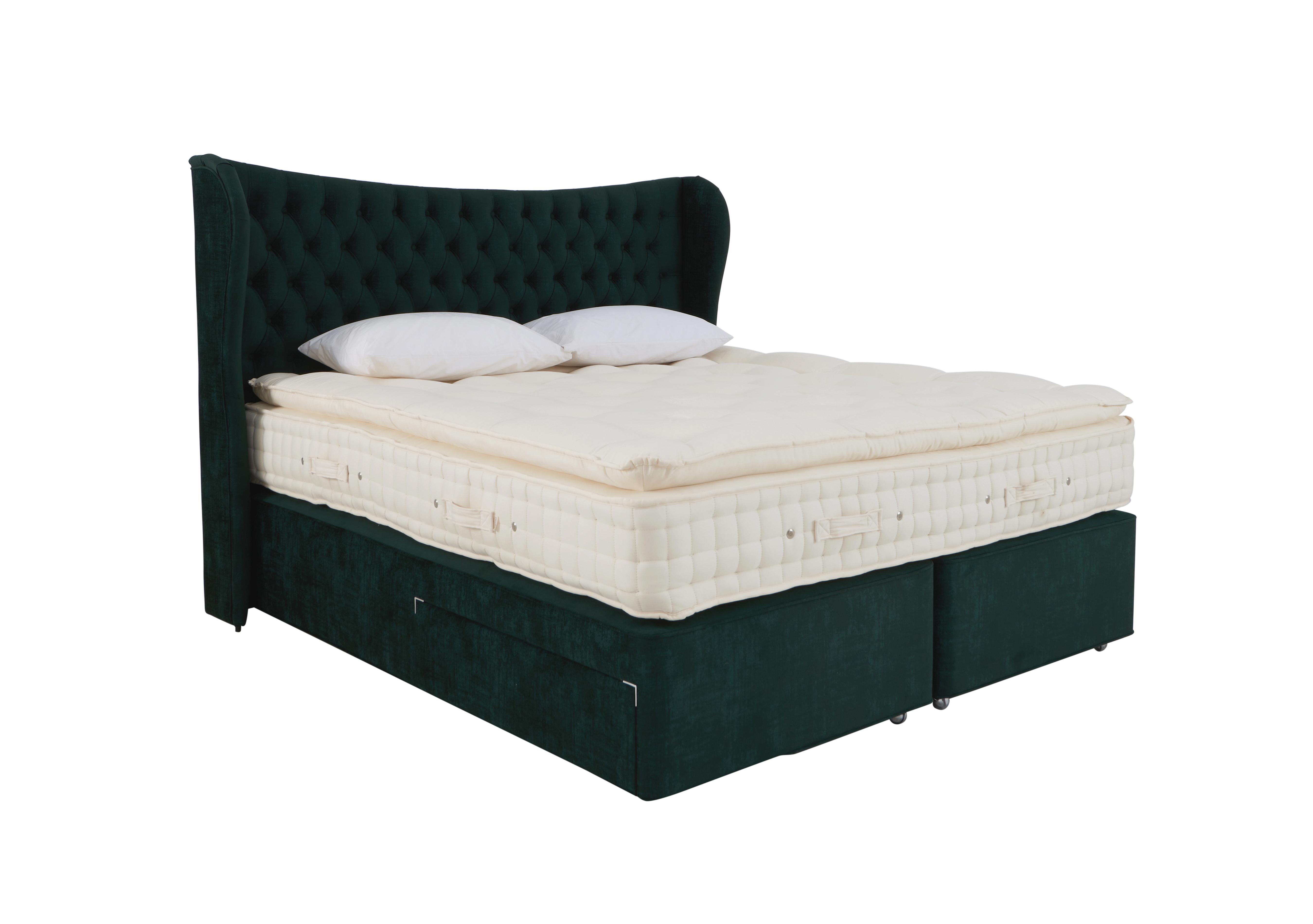 Bespoke Emperor Divan Set in Premium 501 Emerald Green on Furniture Village