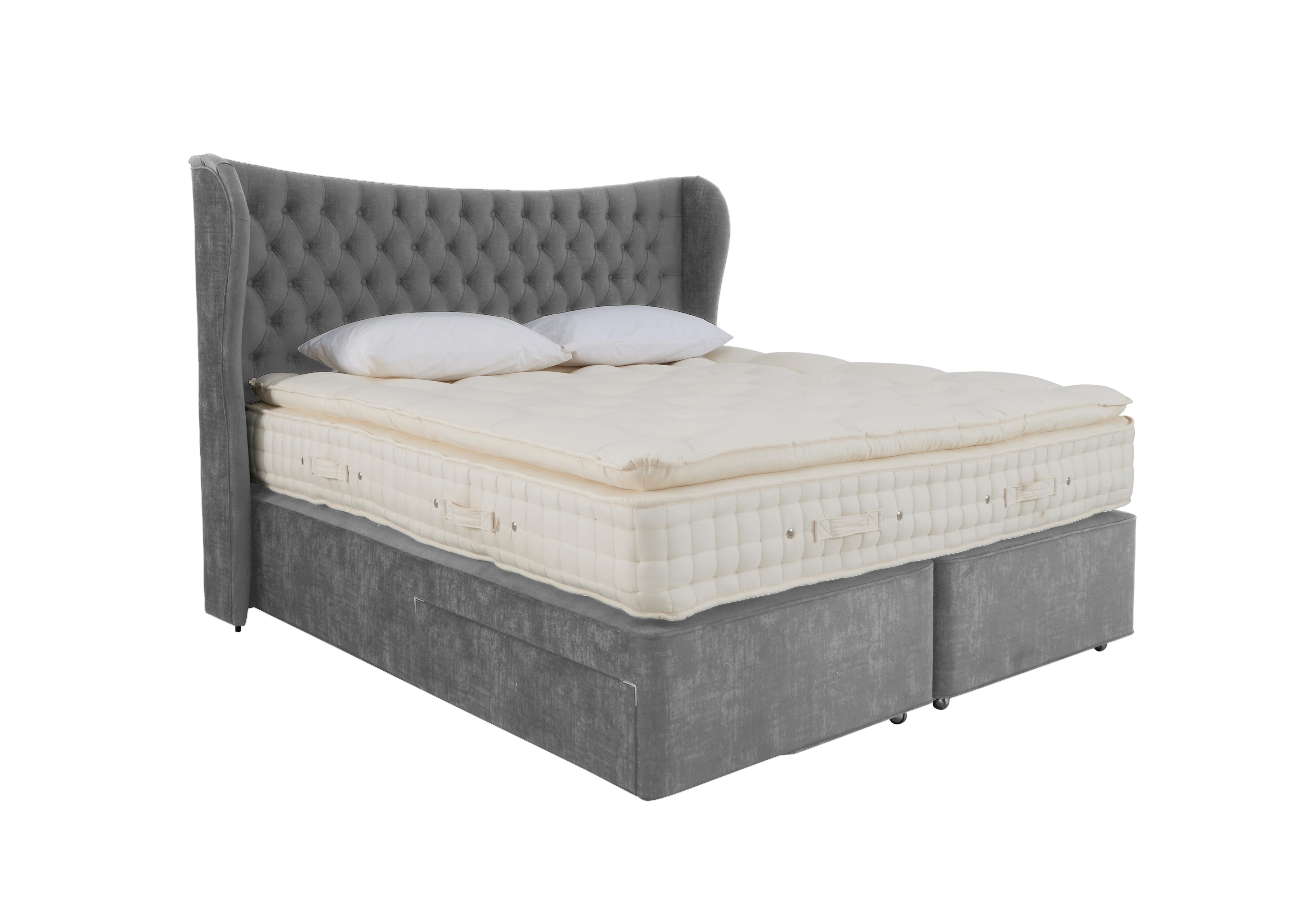 Bespoke Emperor Divan Set in Premium 805 Pewter Haze on Furniture Village