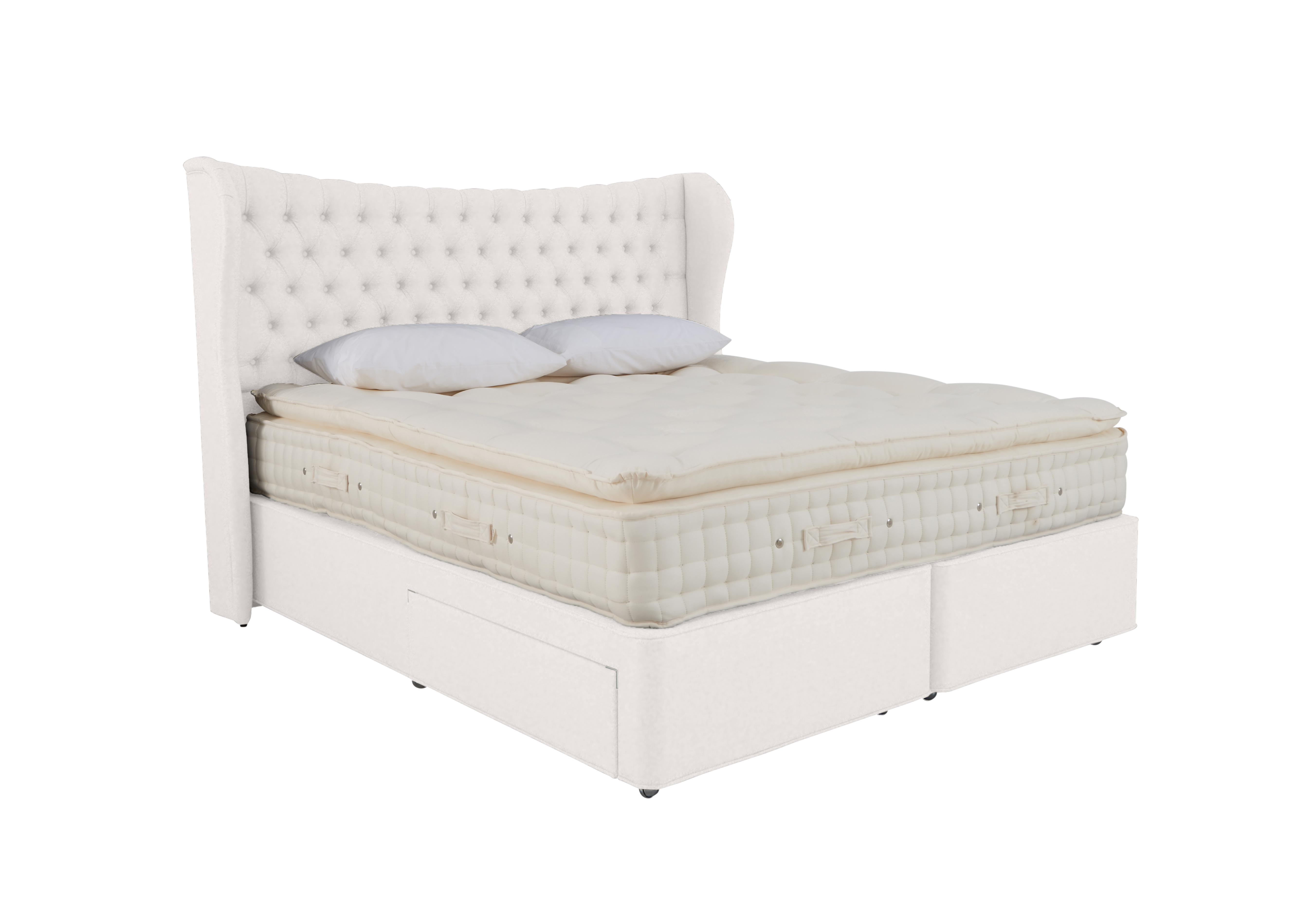 Bespoke Emperor Divan Set in Zenith 903 Snow on Furniture Village