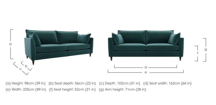 Colette Fabric 4 Seater Sofa in  on Furniture Village