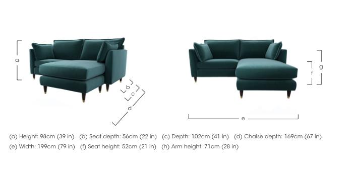 Colette Fabric Chaise End Sofa in  on Furniture Village