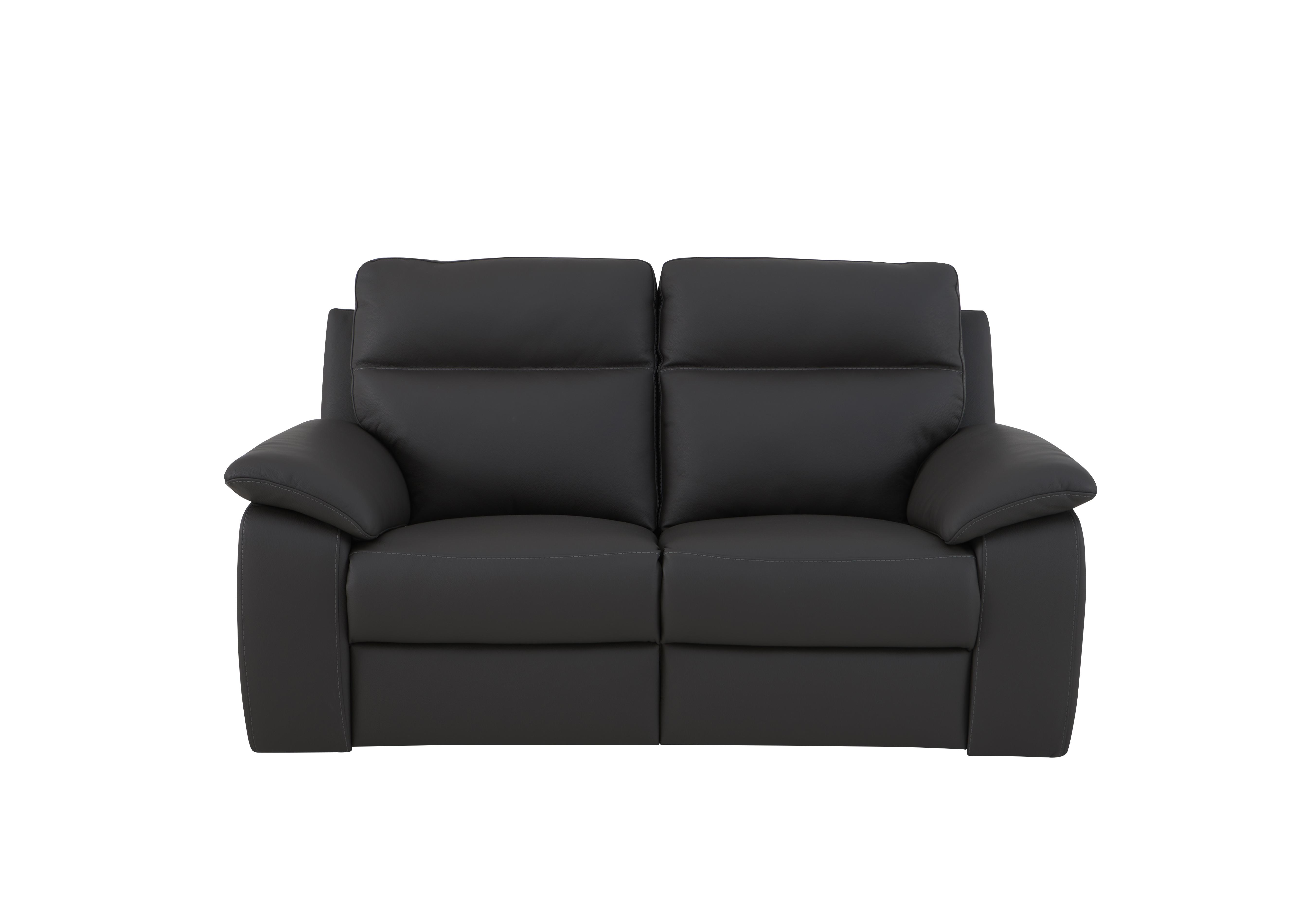 Pepino 2 Seater Leather Sofa in 327 Torello Grigio Scuro on Furniture Village