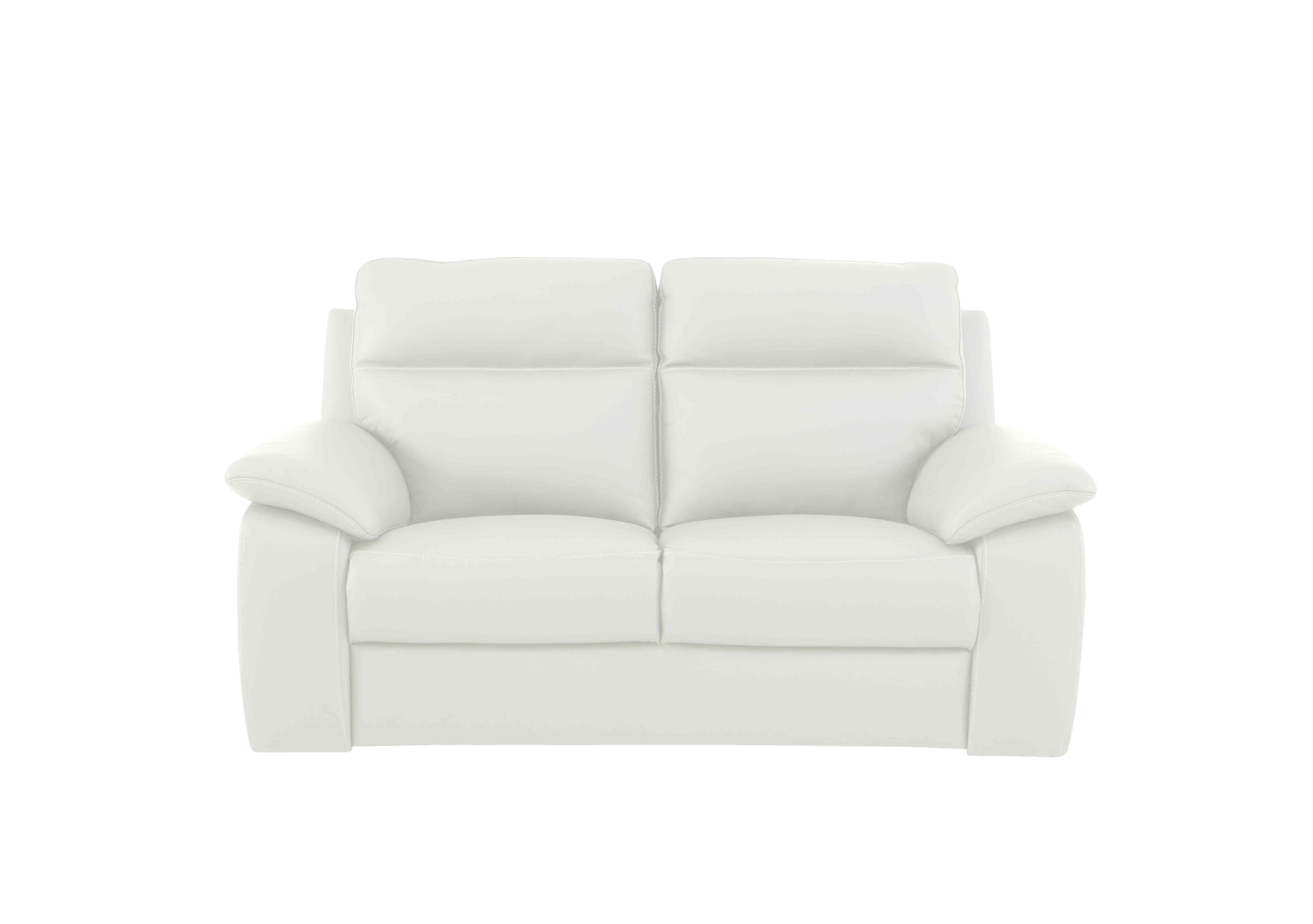 Pepino 2 Seater Leather Sofa in 370 Torello Bianco Puro on Furniture Village