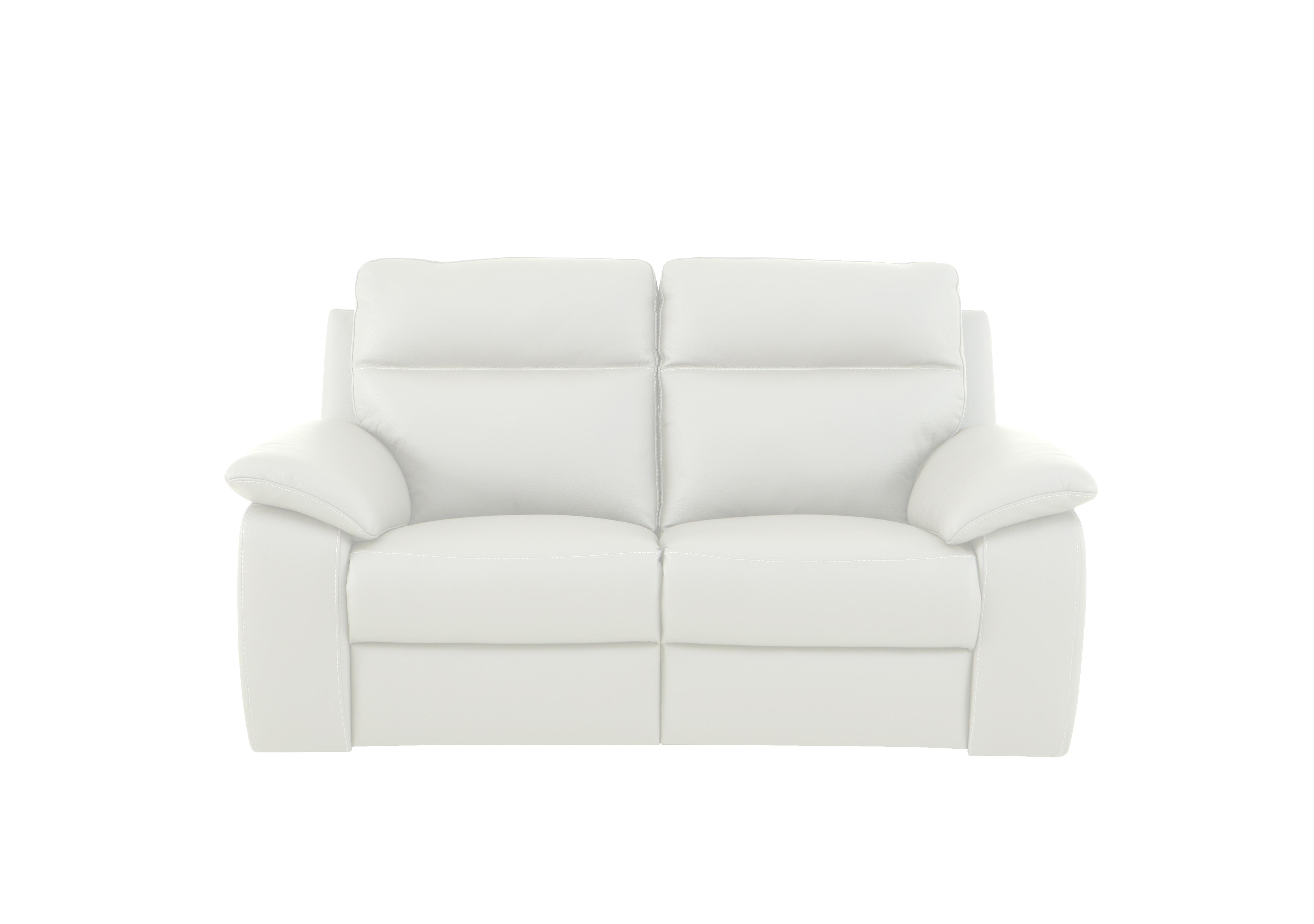 Pepino 2 Seater Leather Sofa in 370 Torello Bianco Puro on Furniture Village