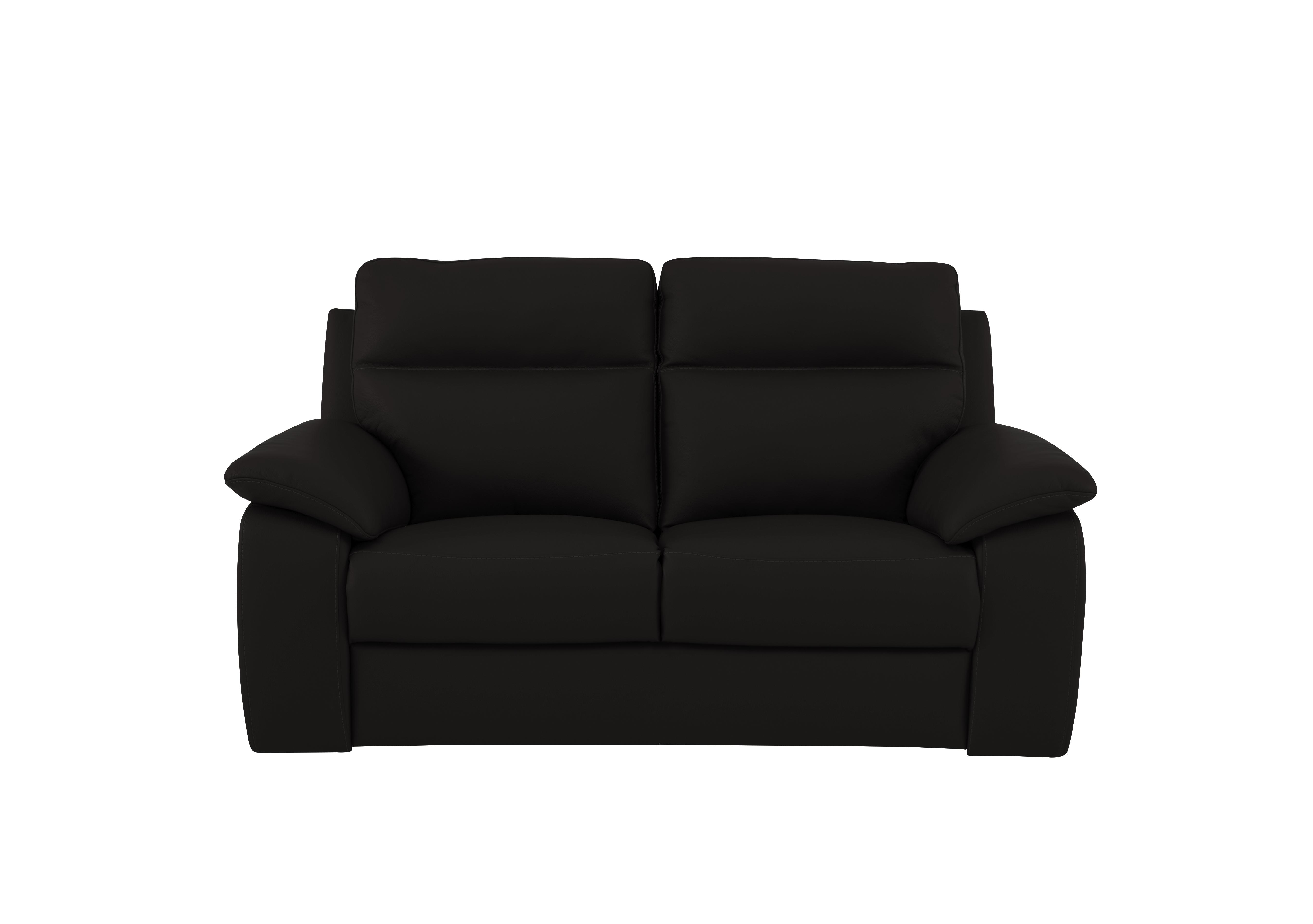 Pepino 2 Seater Leather Sofa in 71 Torello Nero on Furniture Village
