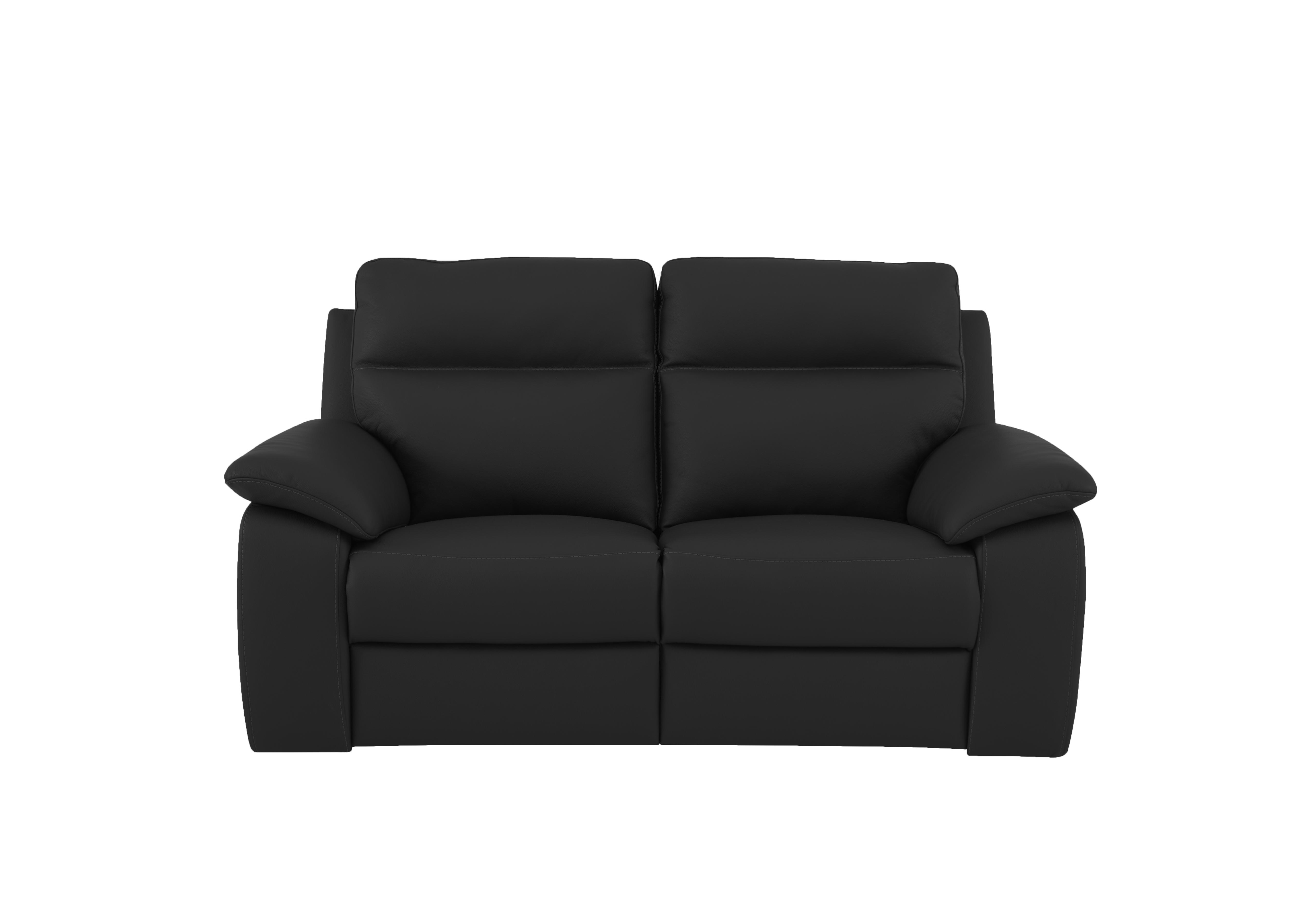 Pepino 2 Seater Leather Sofa in 71 Torello Nero on Furniture Village