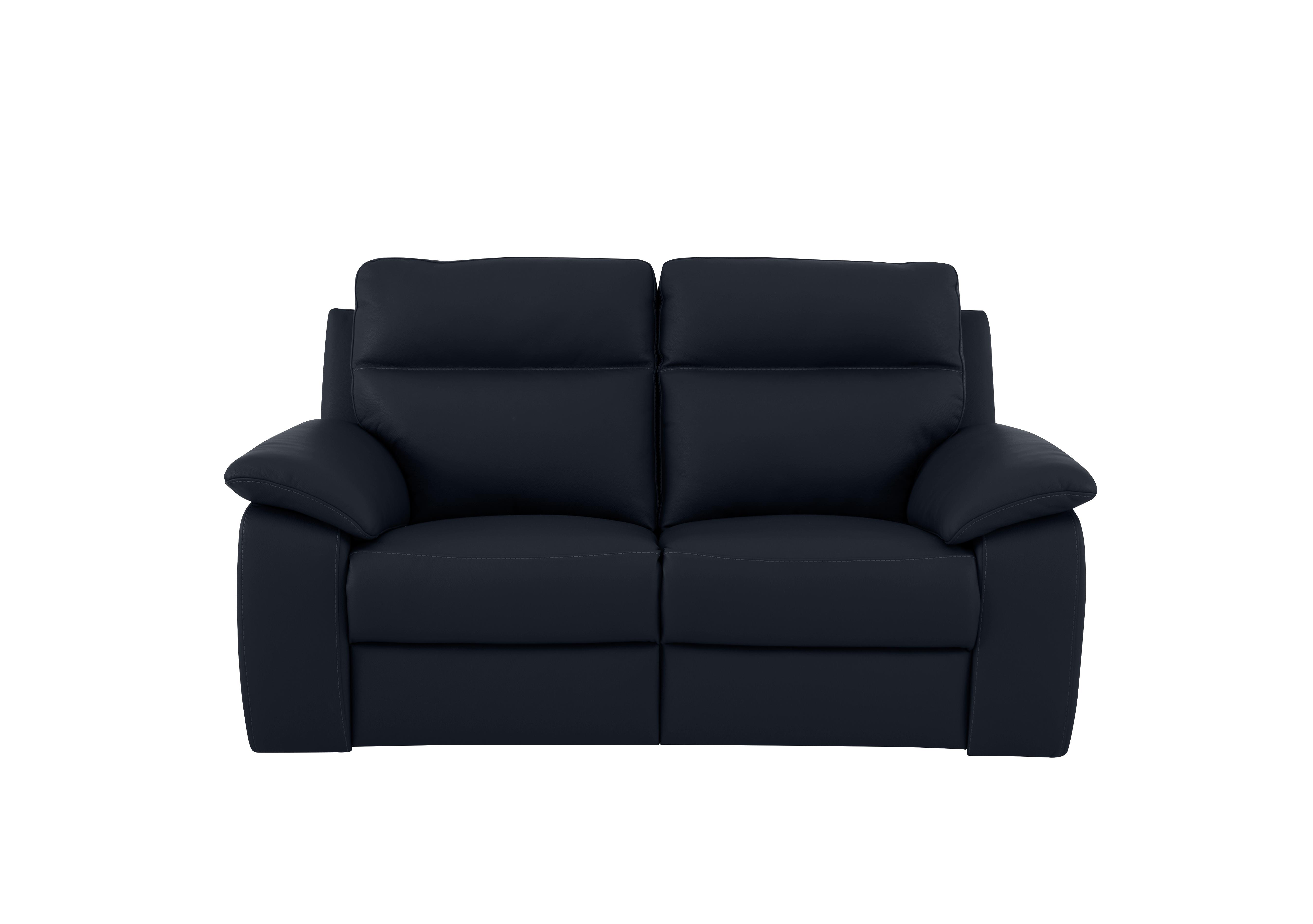 Pepino 2 Seater Leather Sofa in 81 Torello Blu on Furniture Village