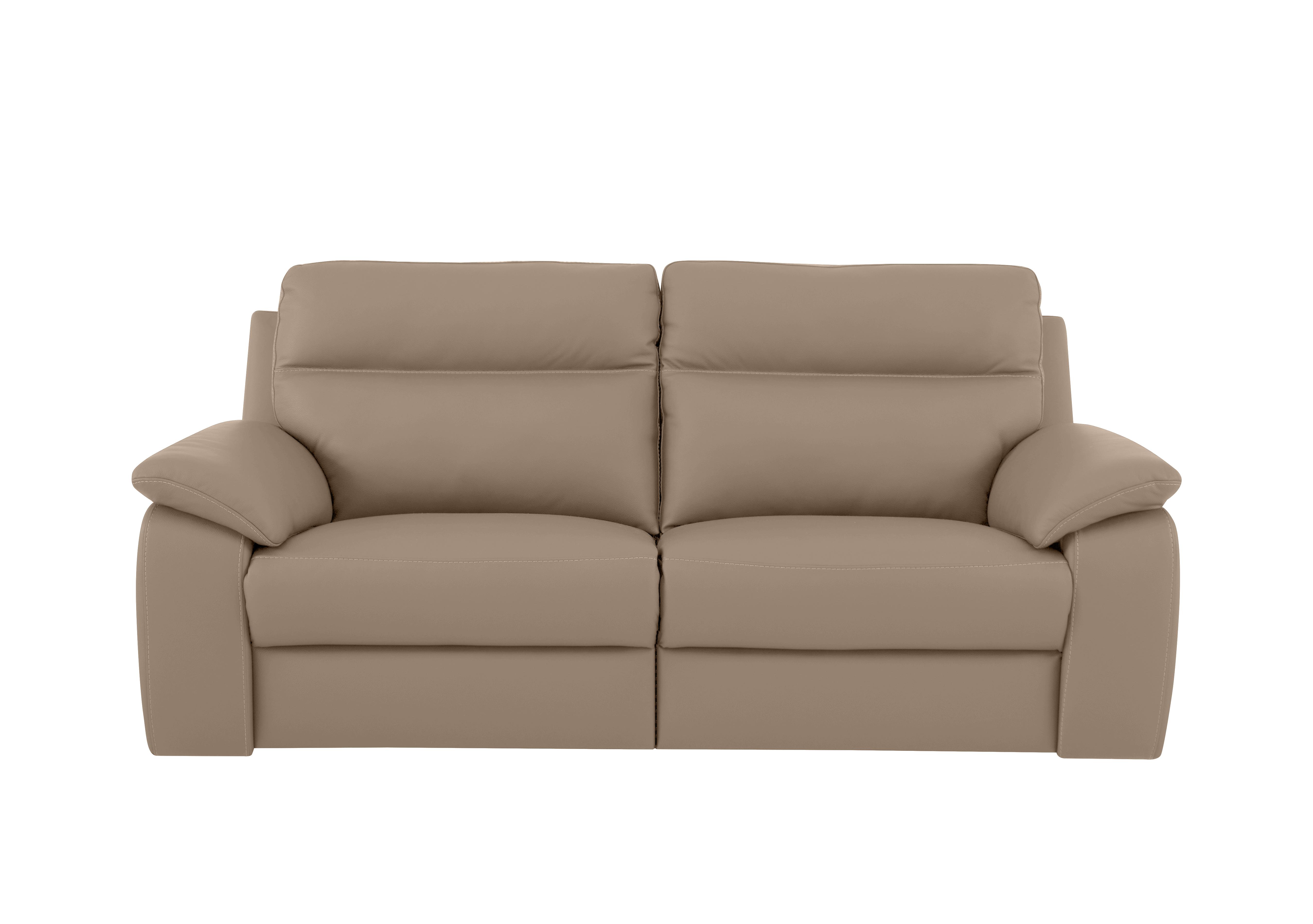 Pepino 3 Seater Leather Sofa in 312 Torello Taupe on Furniture Village