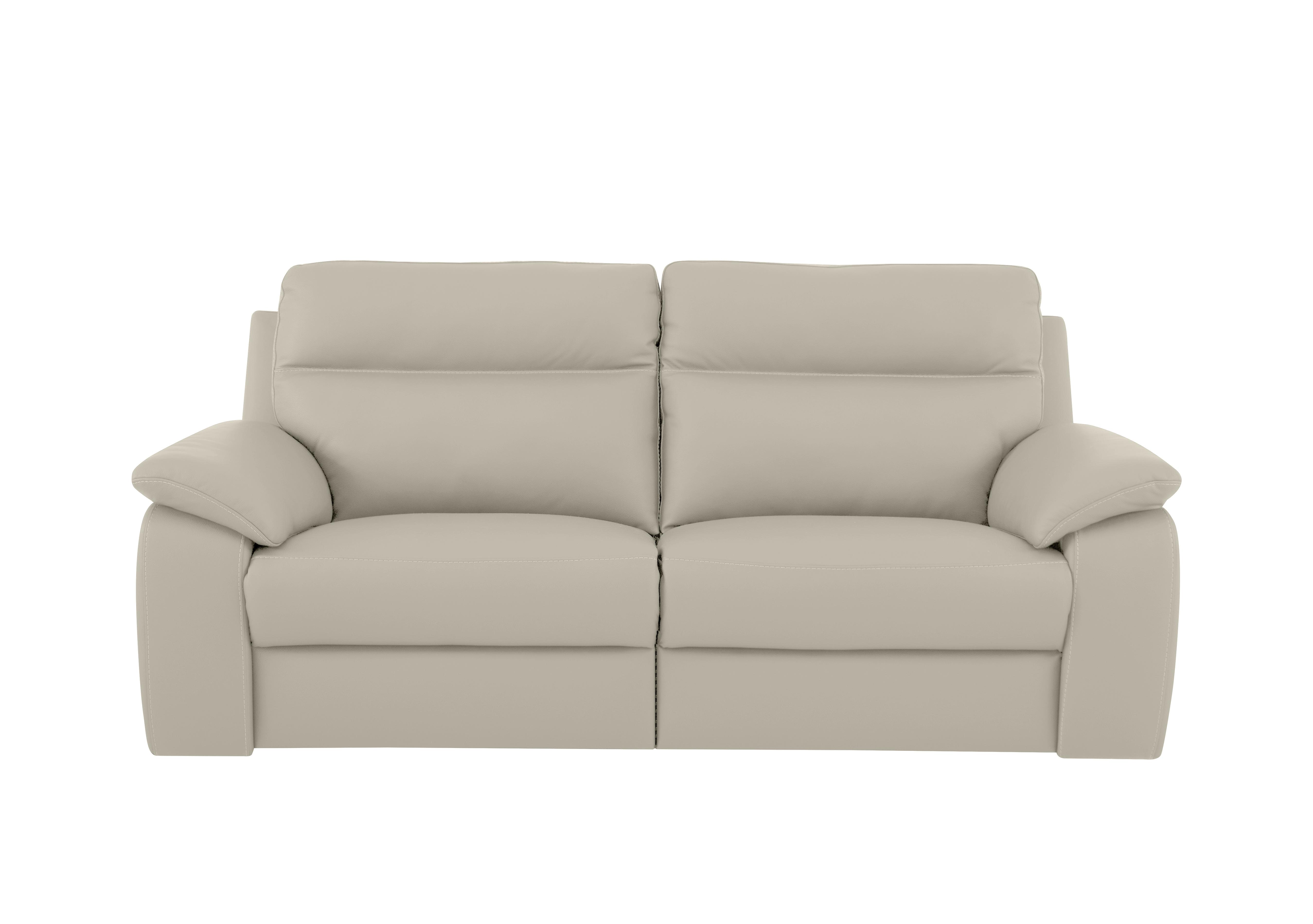 Pepino 3 Seater Leather Sofa in Torello 371 Ice on Furniture Village
