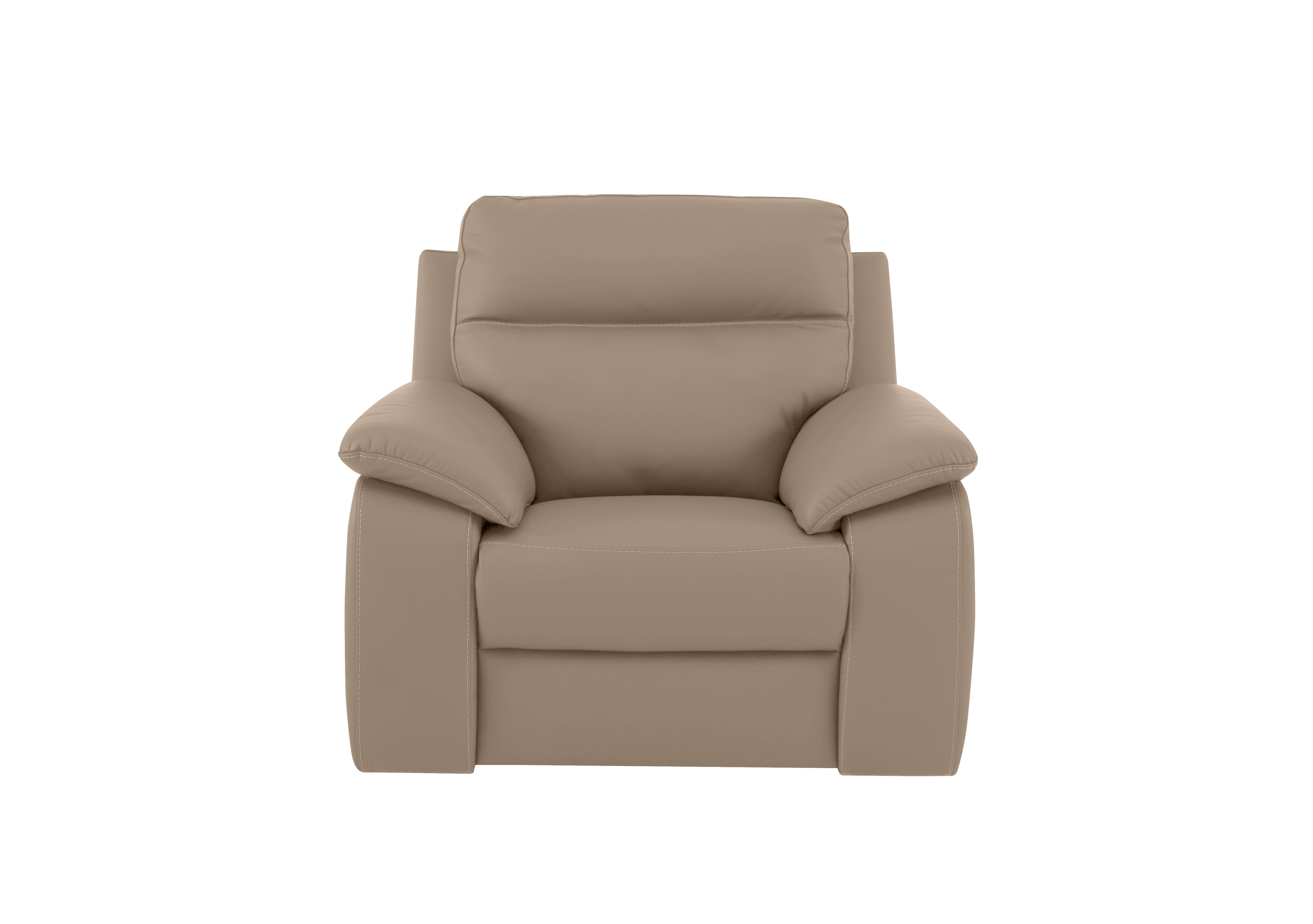 Pepino Leather Recliner Armchair in 312 Torello Taupe on Furniture Village