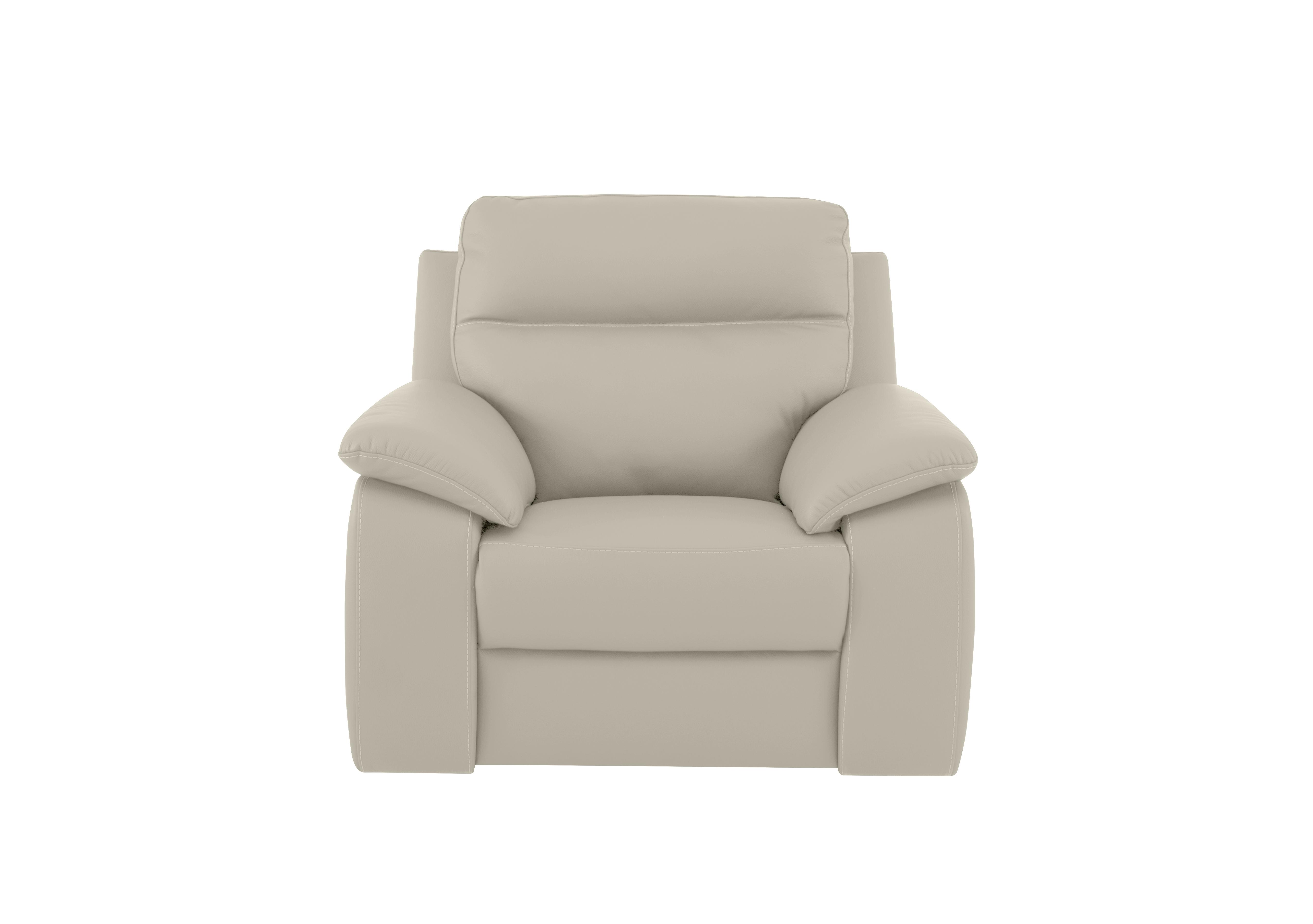 Pepino Leather Recliner Armchair in Torello 371 Ice on Furniture Village