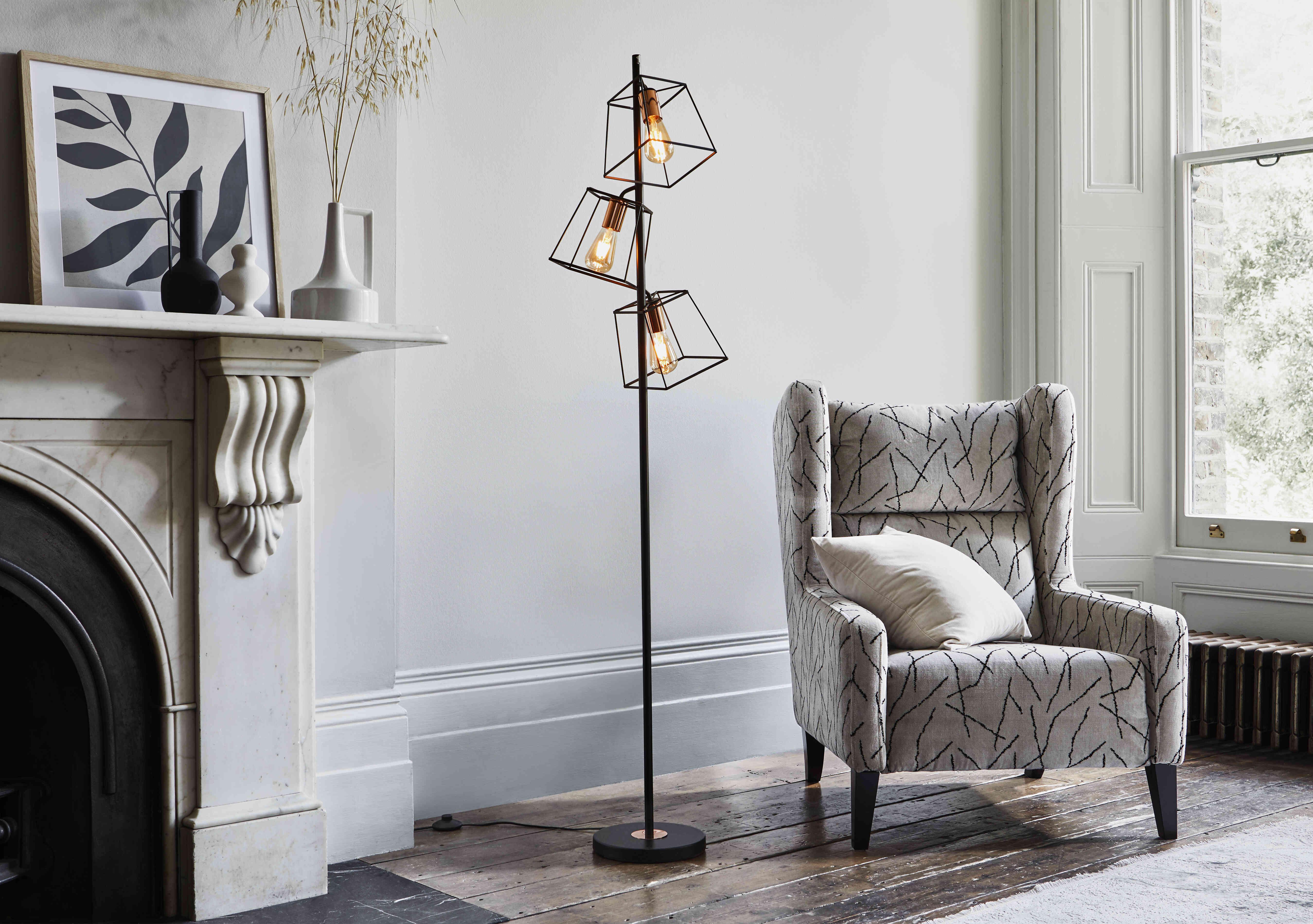 Tower 3 Light Floor Lamp in  on Furniture Village