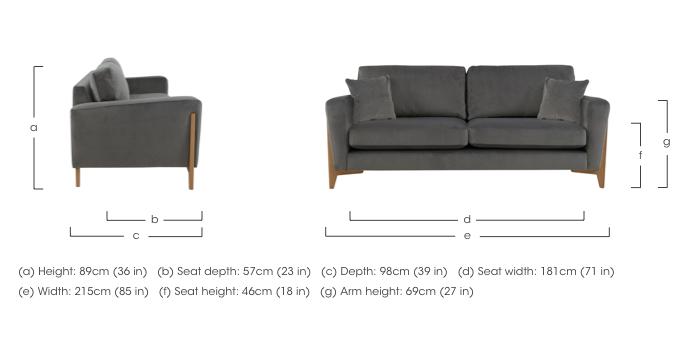 Marinello Large Fabric Sofa in  on Furniture Village